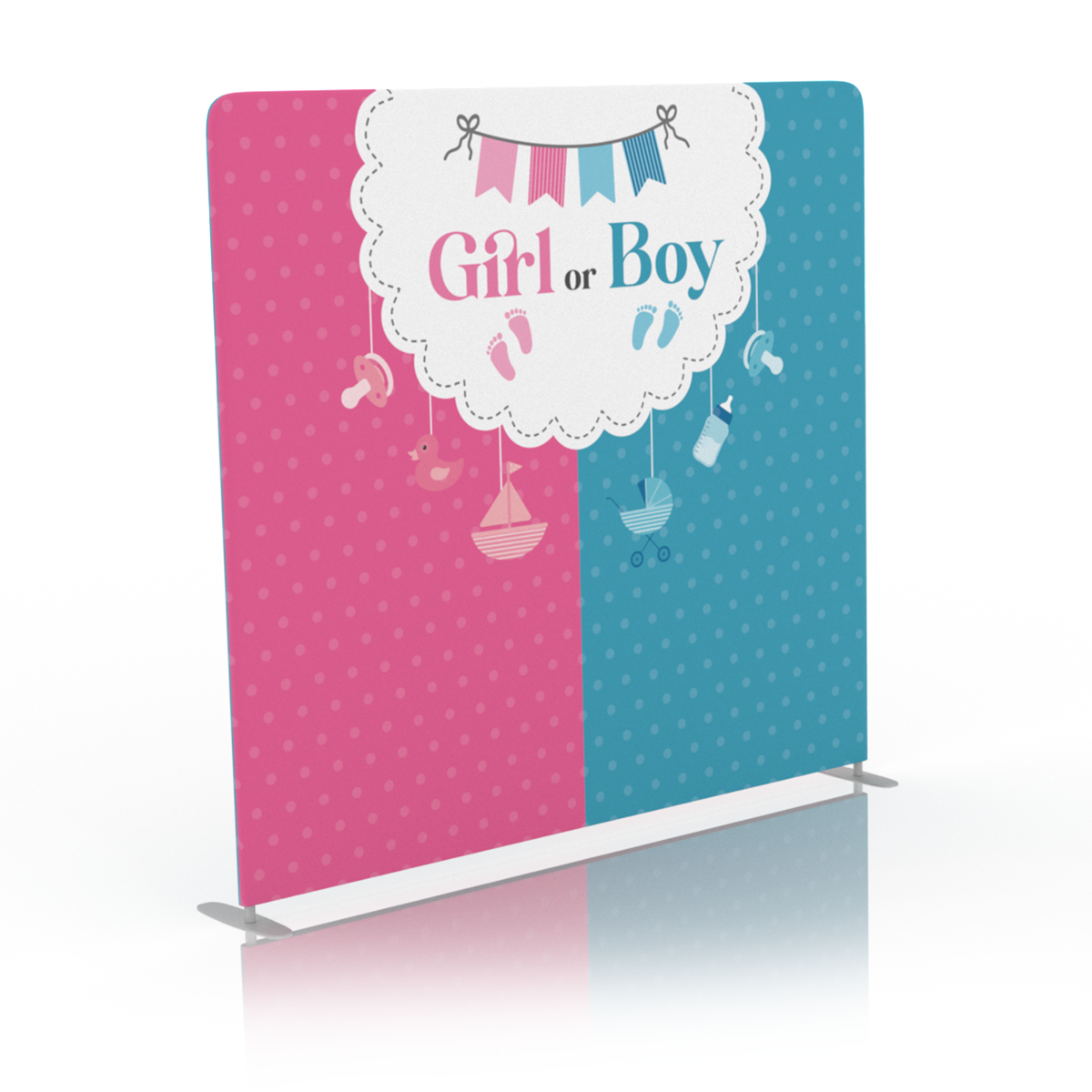 Girl or Boy Baby Shower Backdrop
