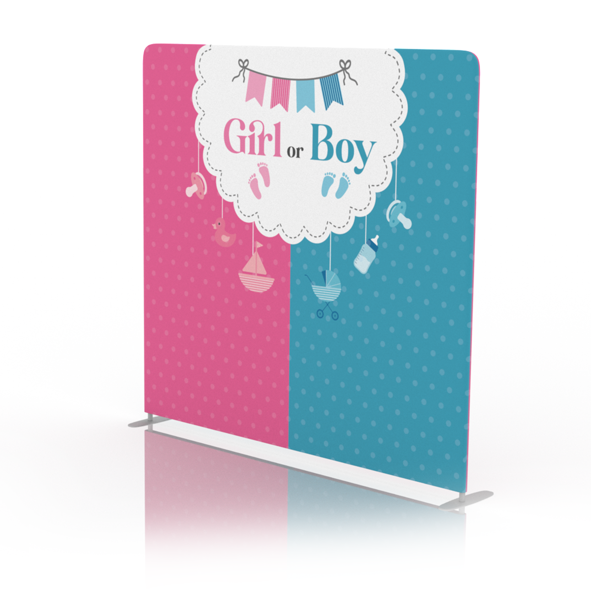 Girl or Boy Baby Shower Backdrop
