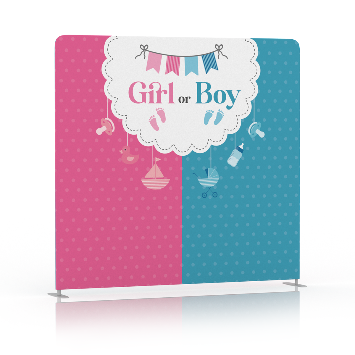Girl or Boy Baby Shower Backdrop