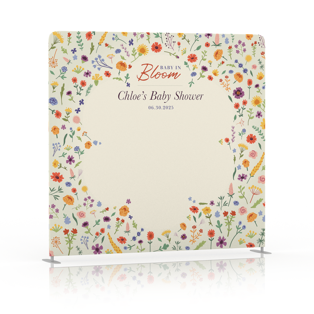 Floral Baby in Bloom Backdrop