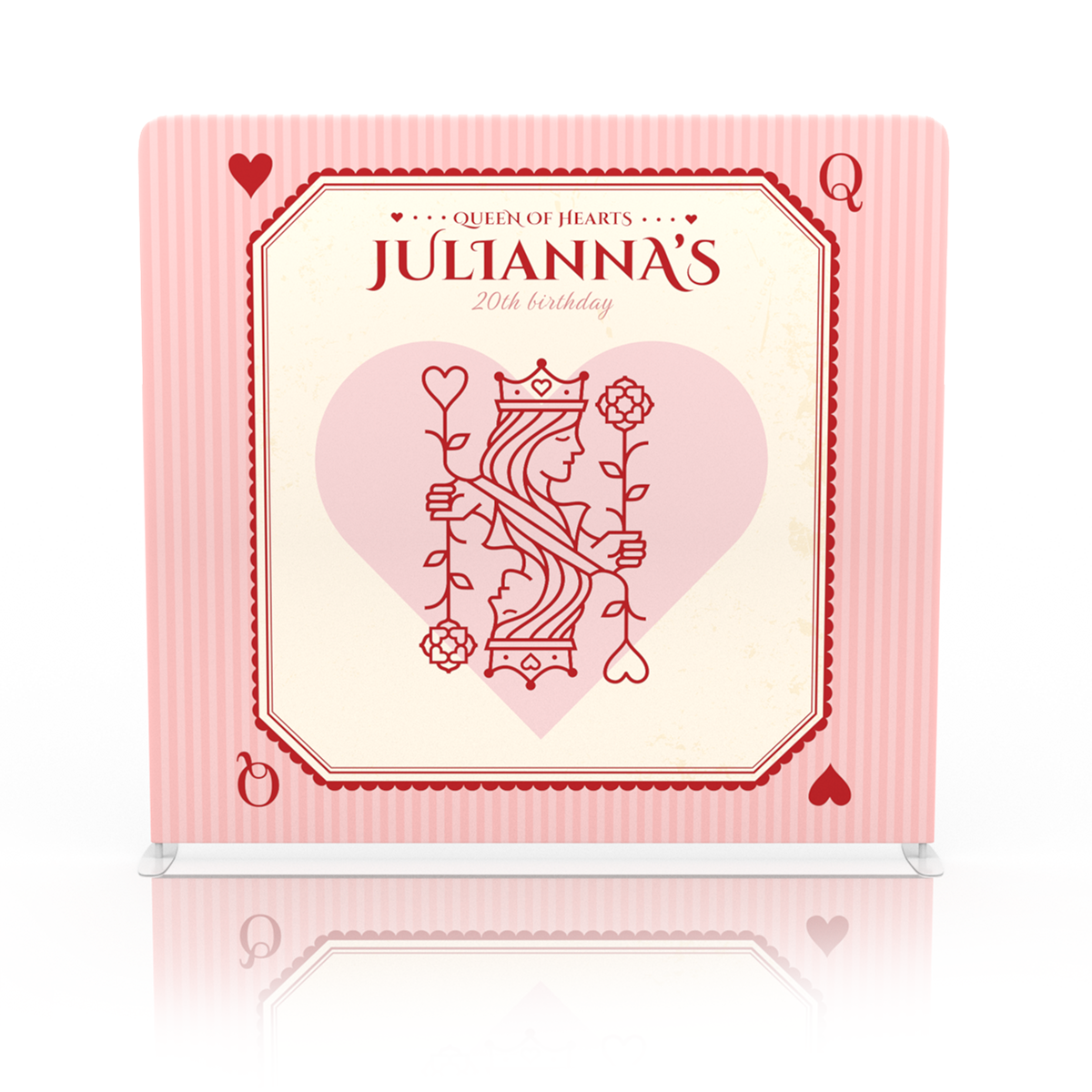 Queen of Hearts Birthday Backdrop