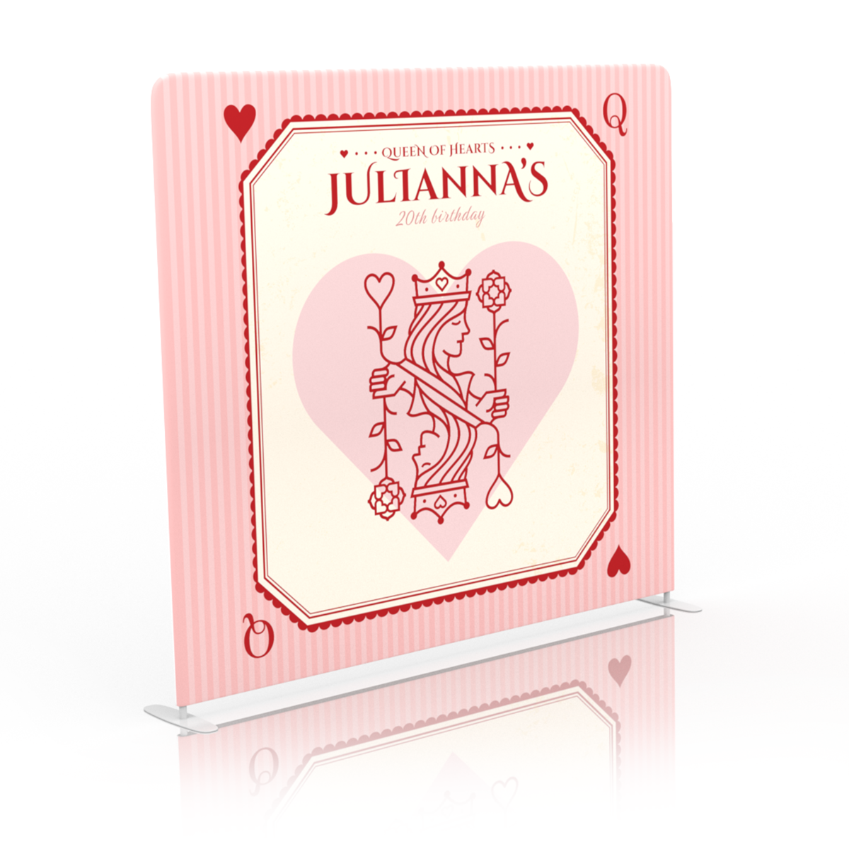 Queen of Hearts Birthday Backdrop