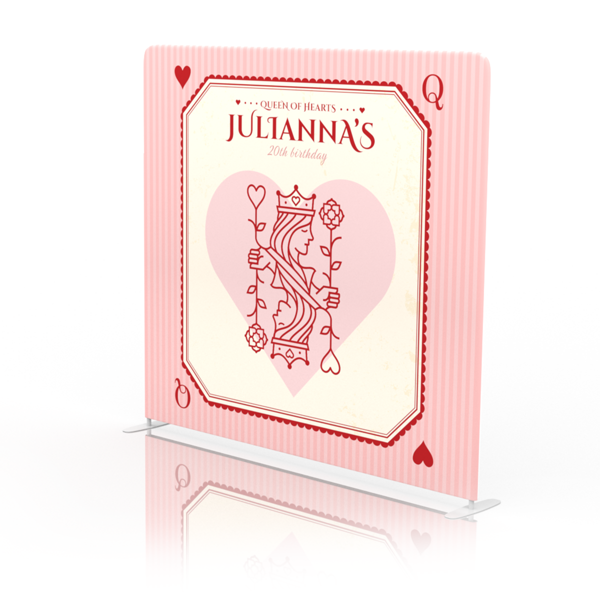 Queen of Hearts Birthday Backdrop