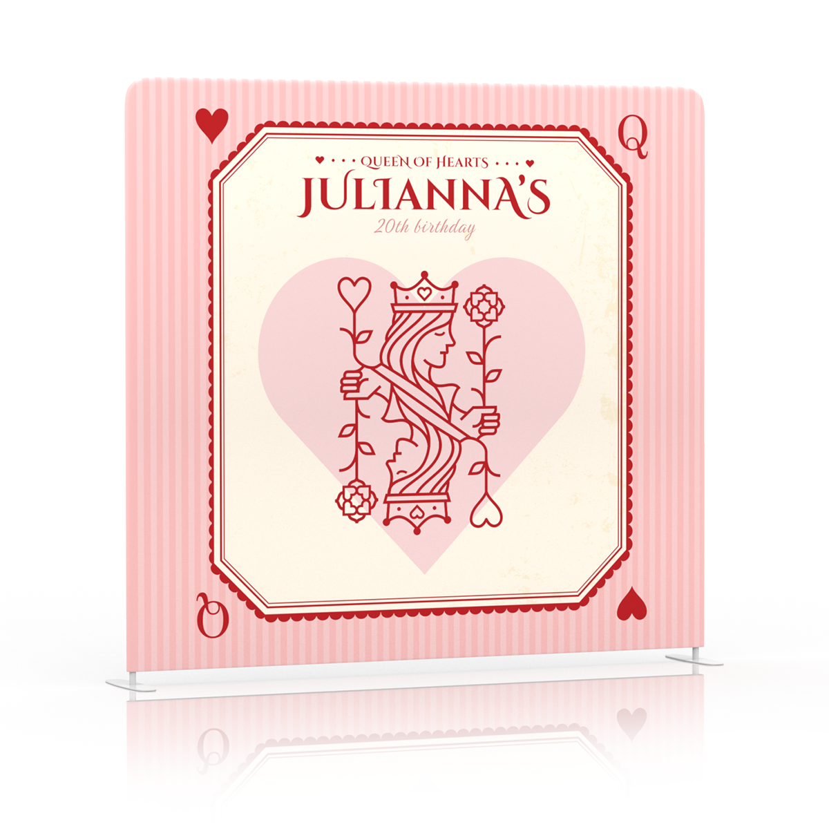 Queen of Hearts Birthday Backdrop