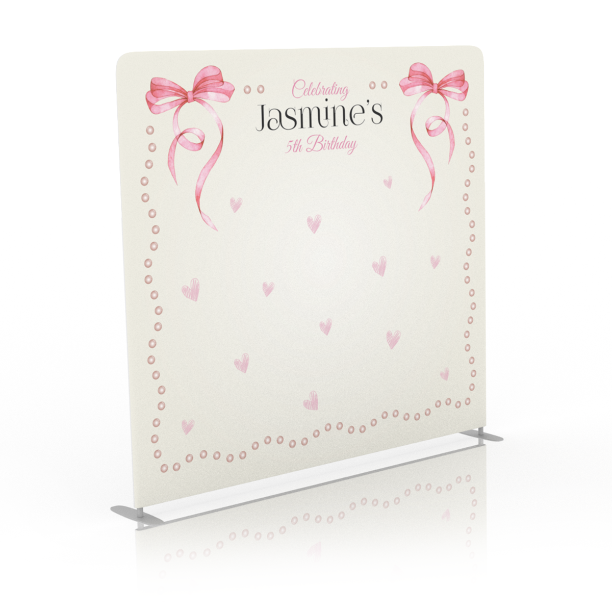 Pink Coquette  Birthday Backdrop