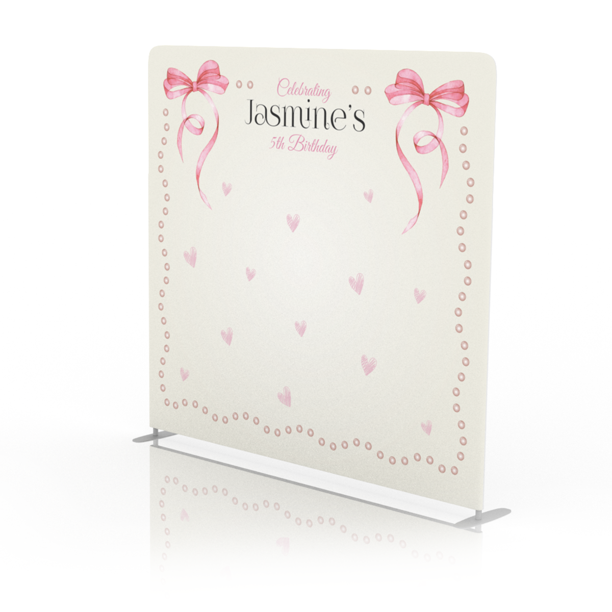 Pink Coquette  Birthday Backdrop