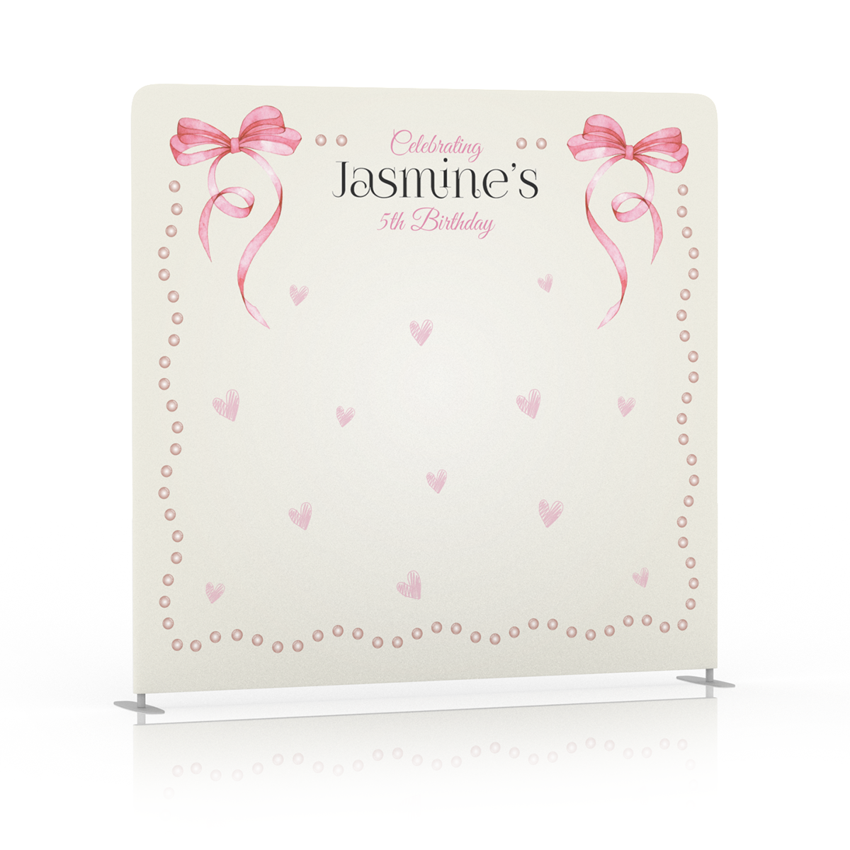 Pink Coquette  Birthday Backdrop