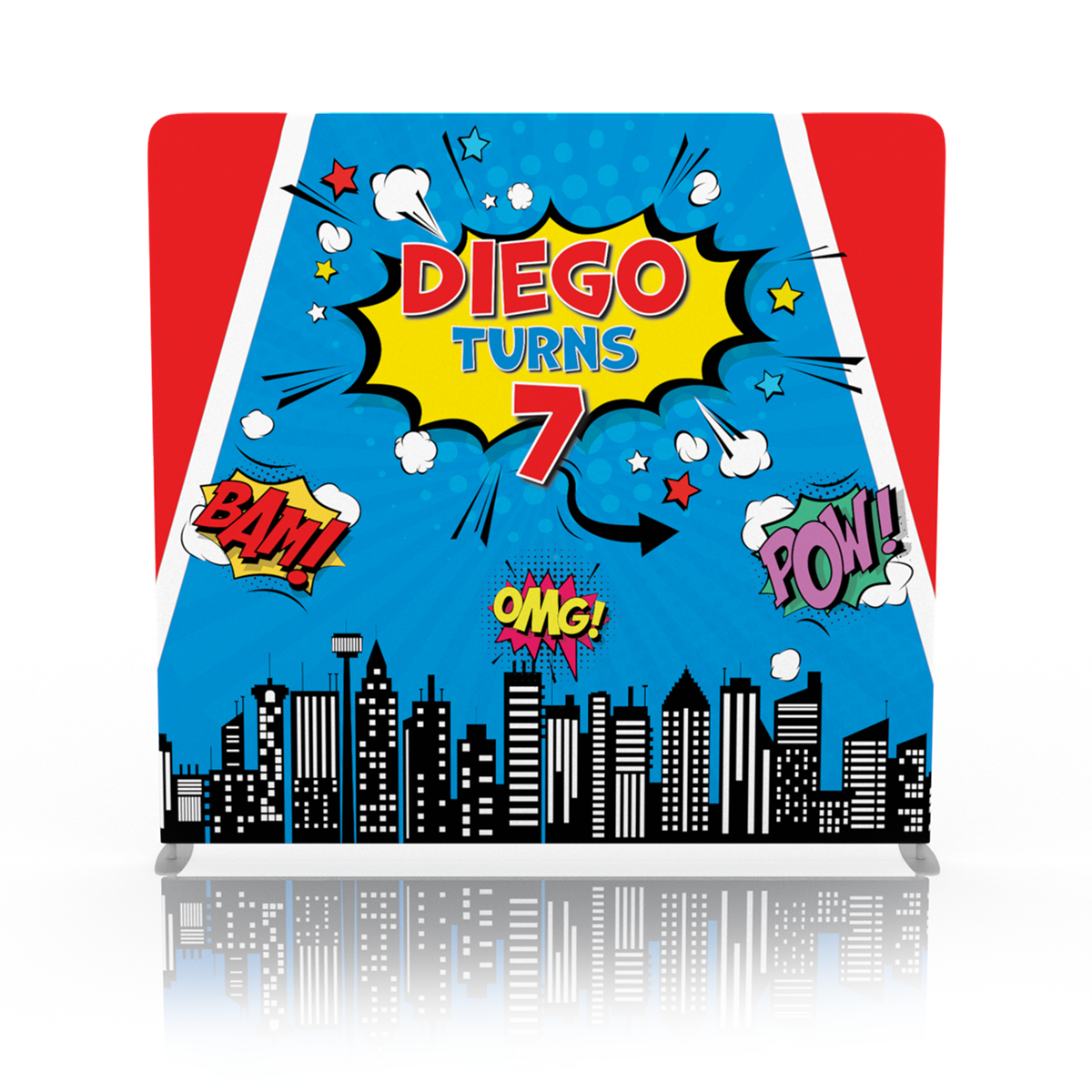Hero Comic Birthday Backdrop