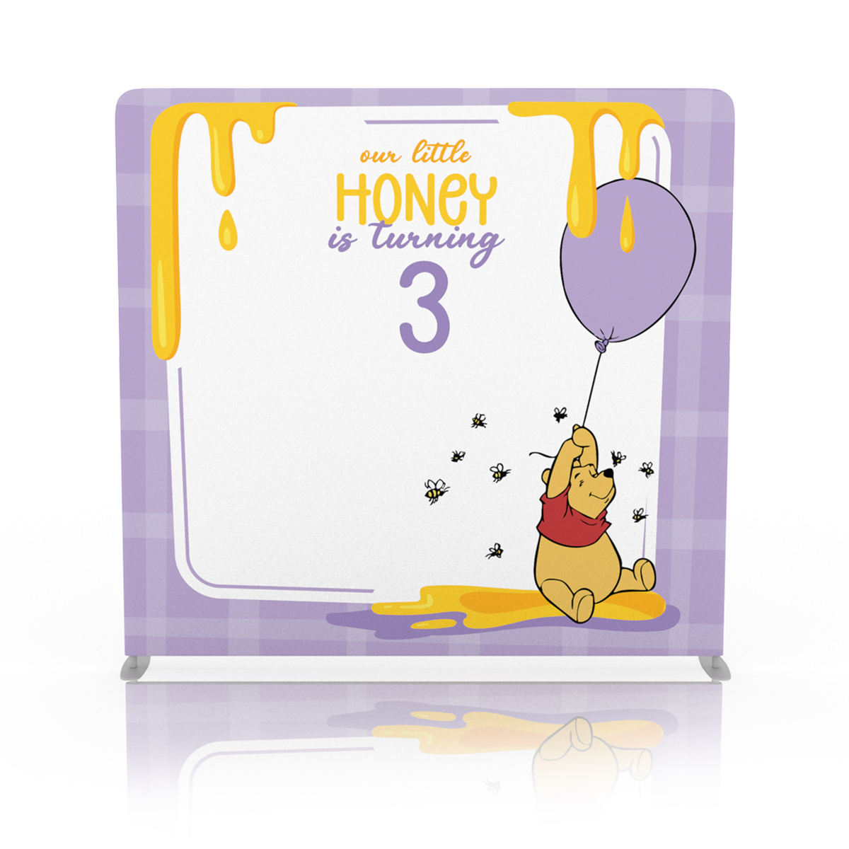 Honey Bear Birthday Backdrop