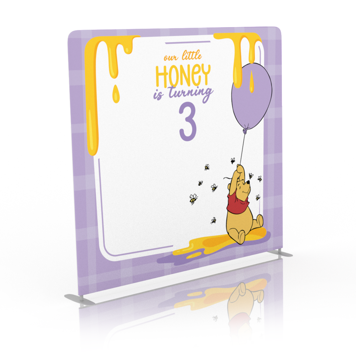 Honey Bear Birthday Backdrop