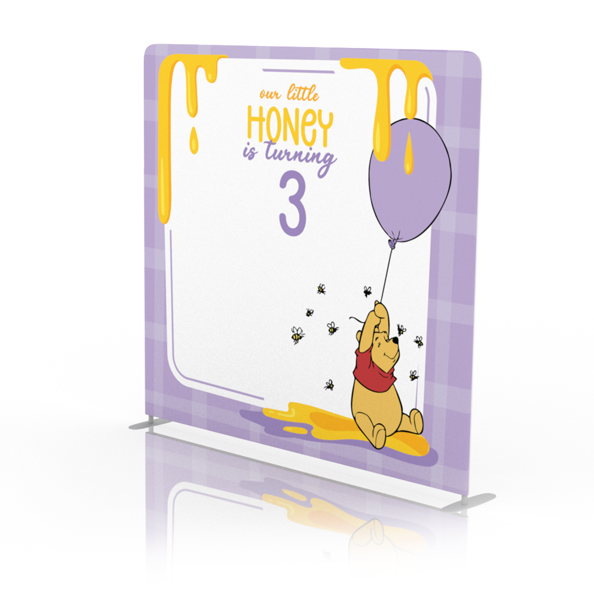 Honey Bear Birthday Backdrop