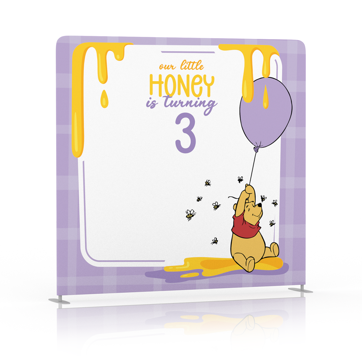 Honey Bear Birthday Backdrop