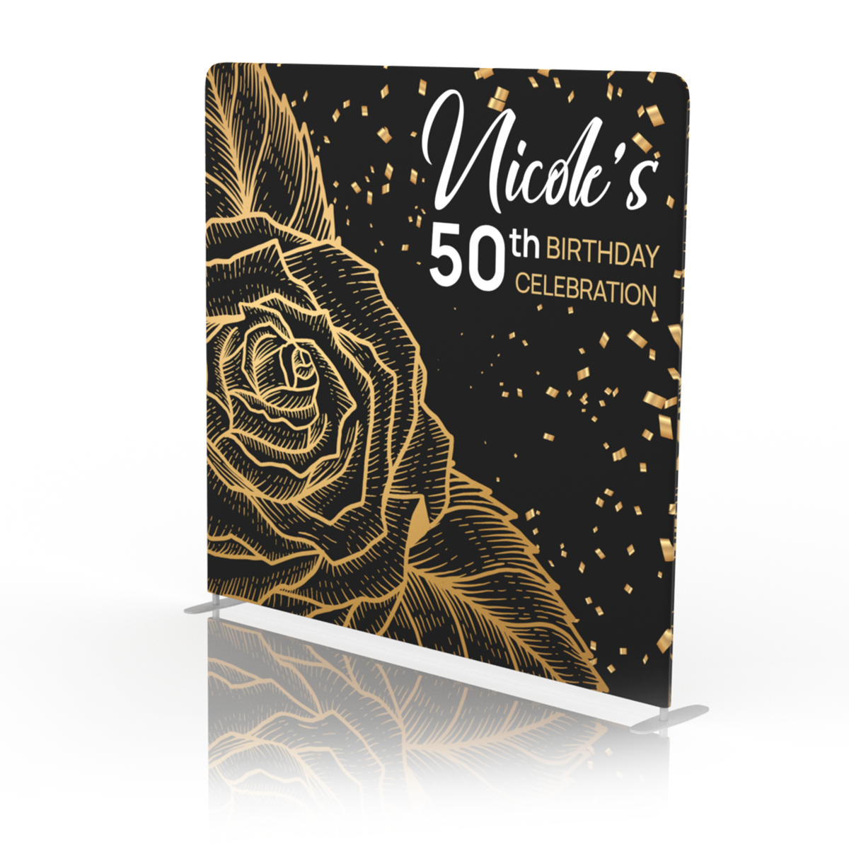 Gold Glamour Birthday Backdrop