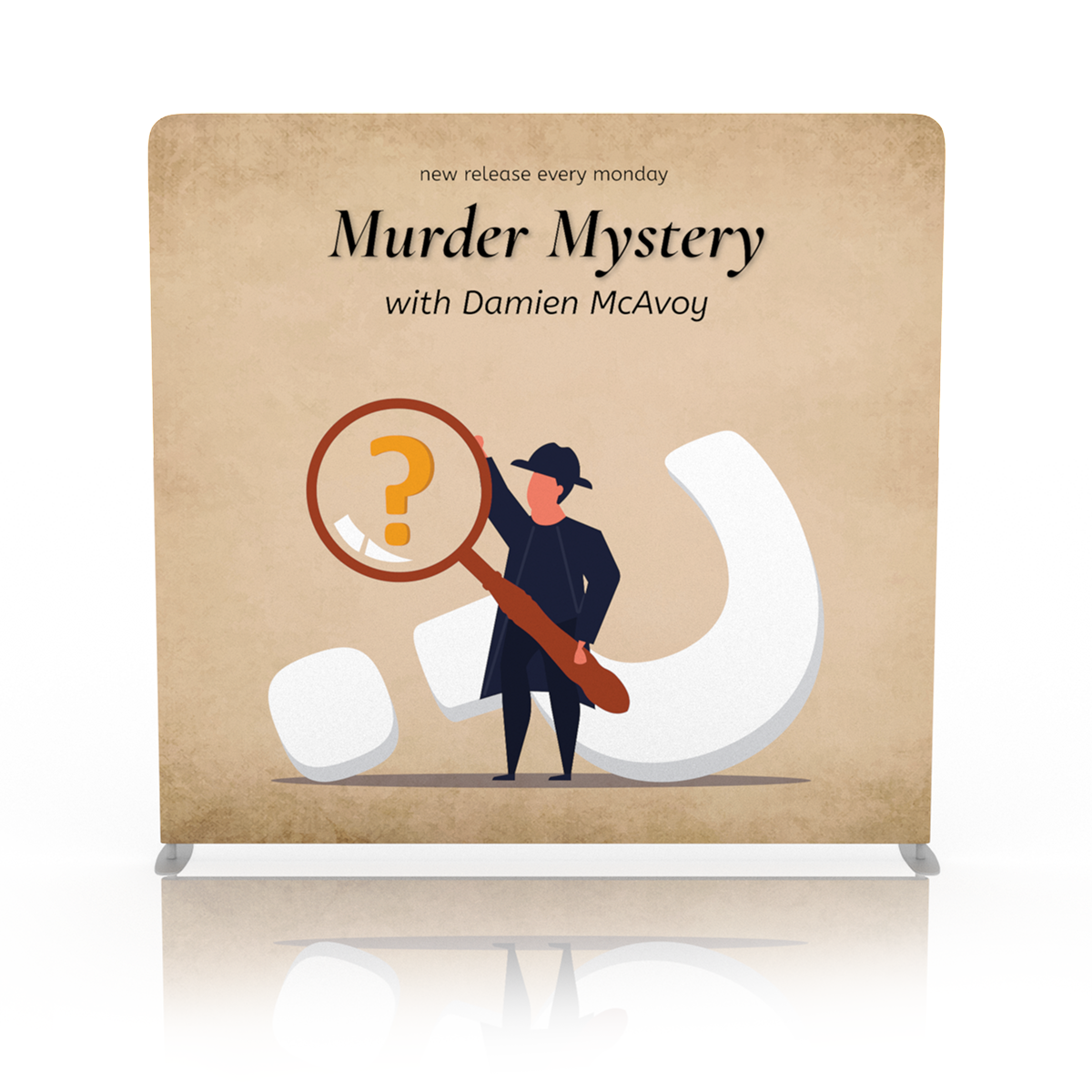 Murder Mystery Podcast Backdrop
