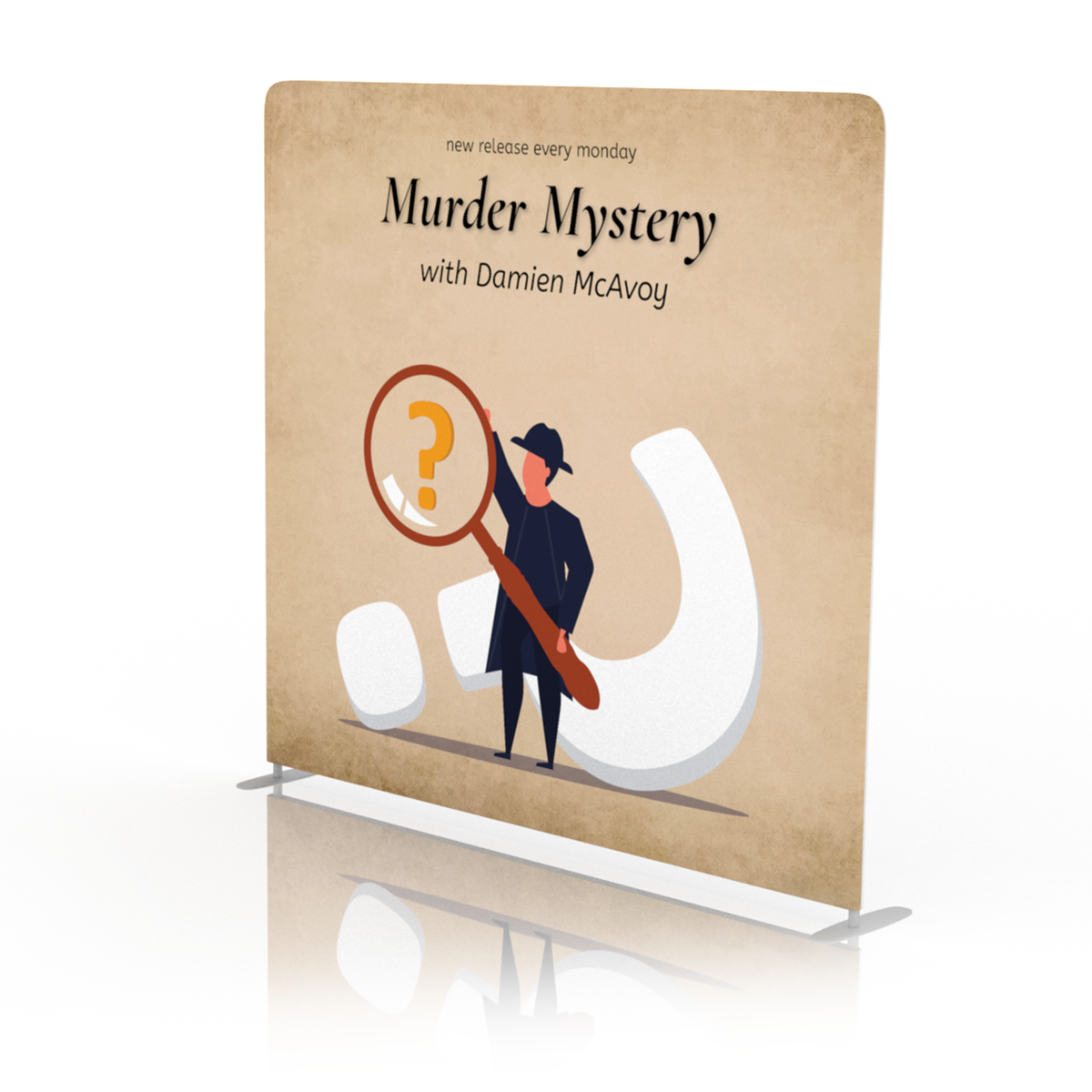 Murder Mystery Podcast Backdrop