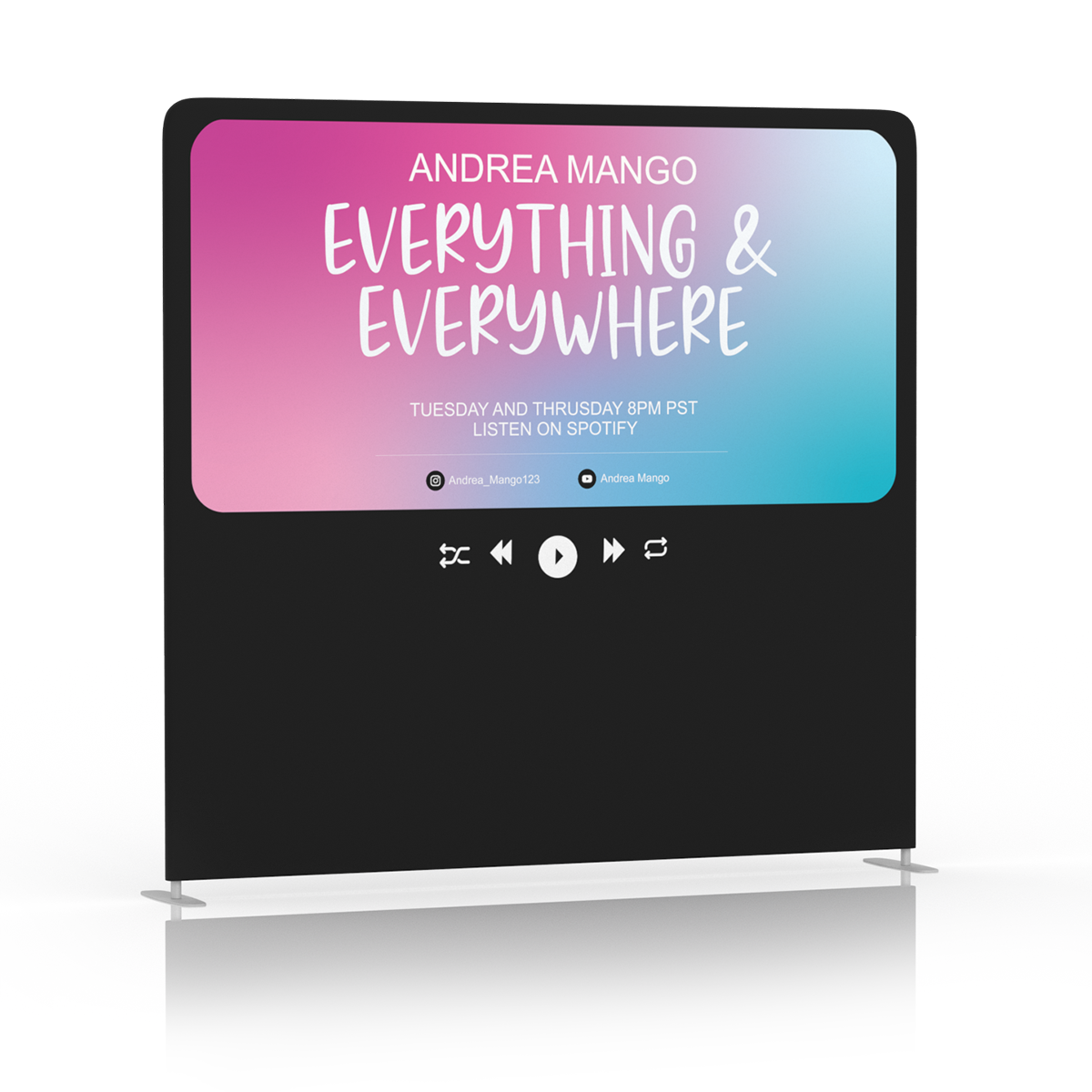 About Everything Podcast Backdrop