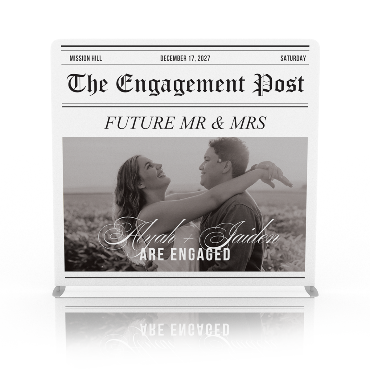 The Engagement Post Wedding Backdrop
