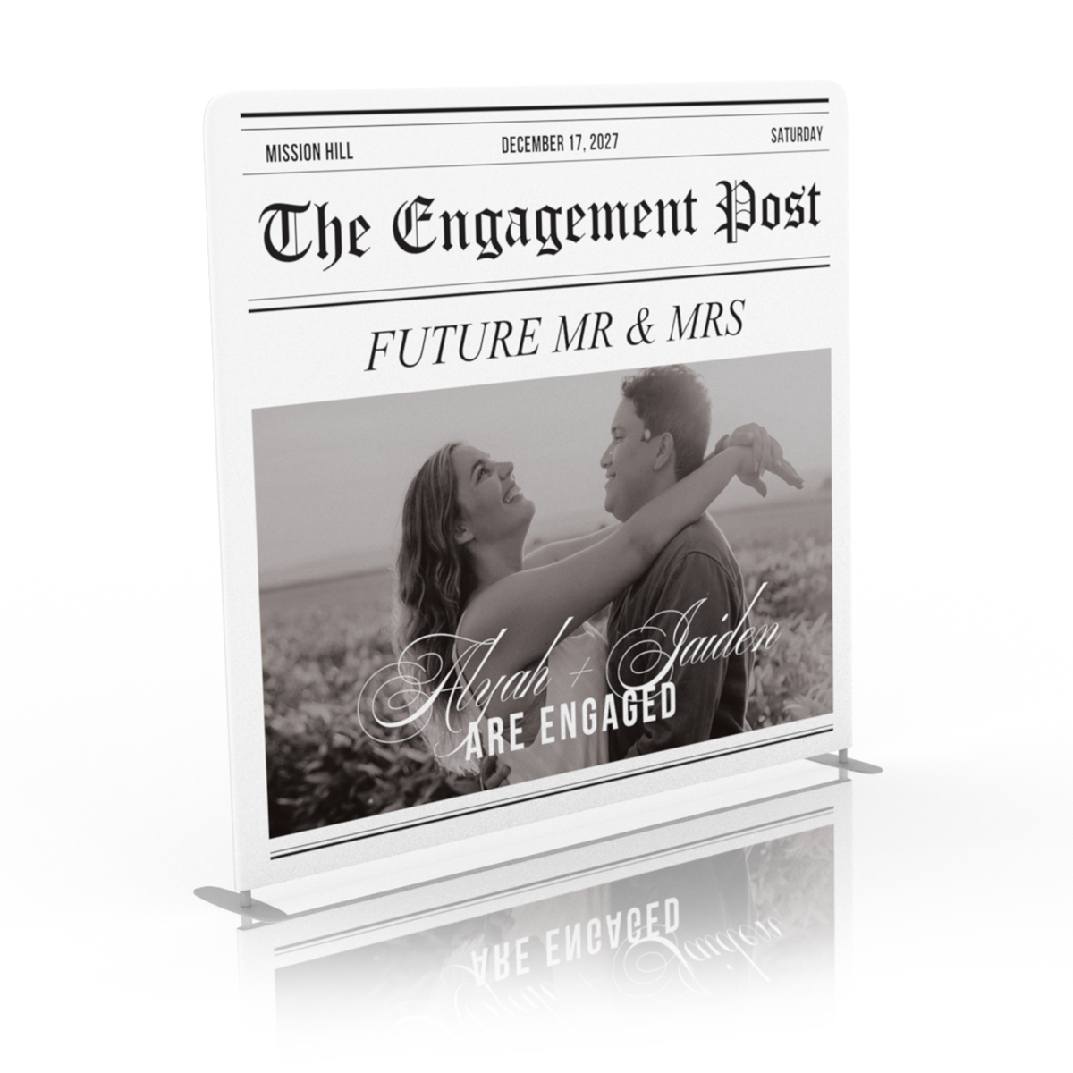 The Engagement Post Wedding Backdrop