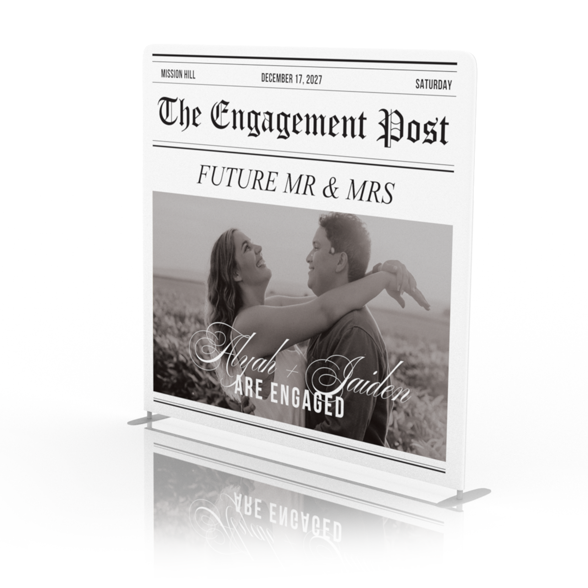 The Engagement Post Wedding Backdrop
