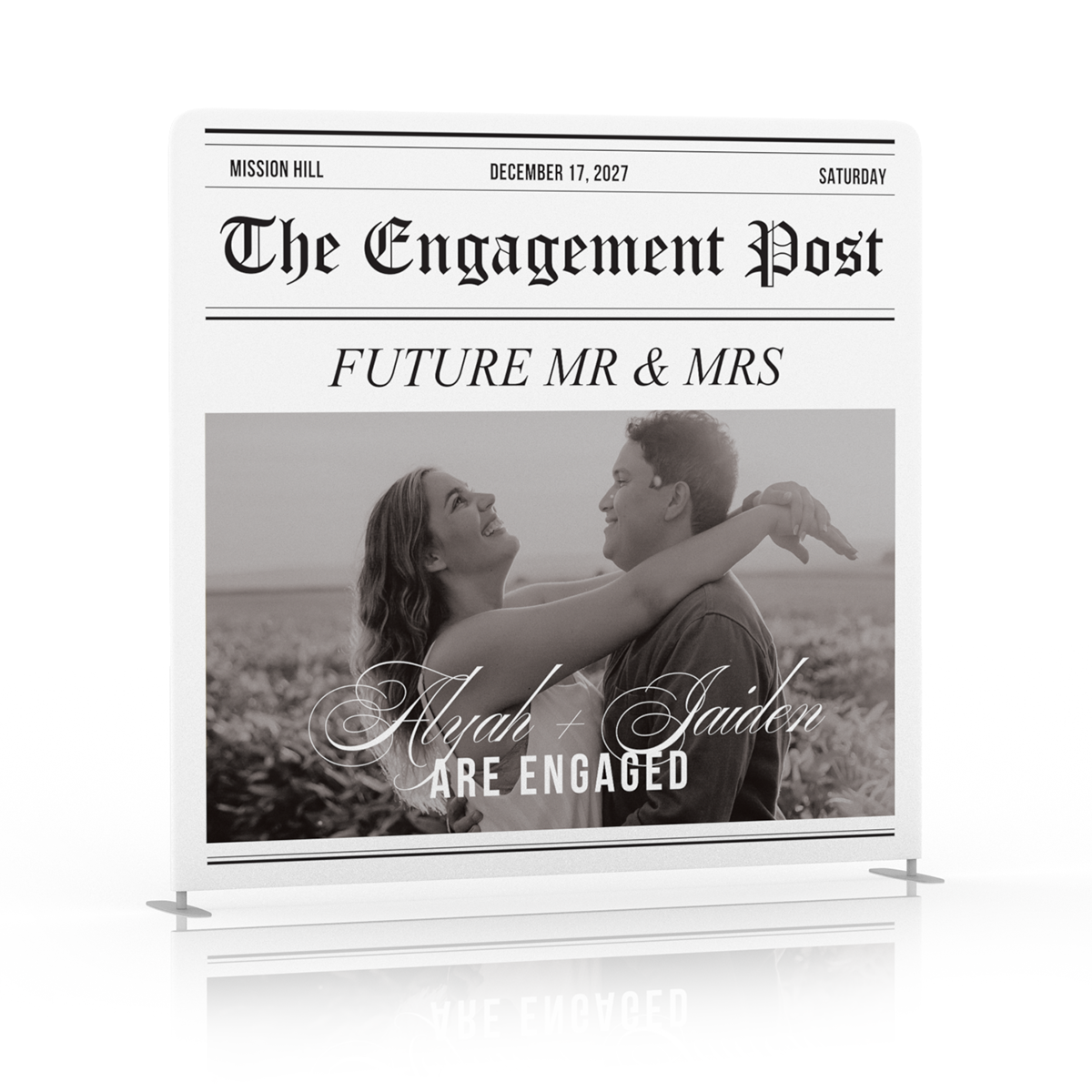 The Engagement Post Wedding Backdrop