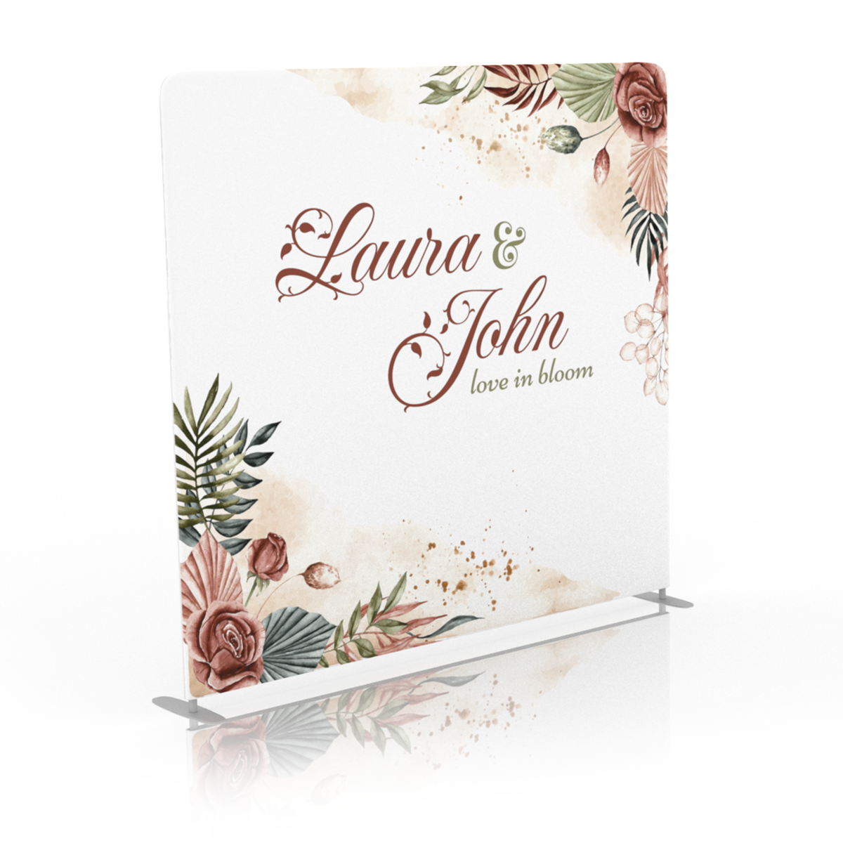 Rustic Love in Bloom Wedding Backdrop