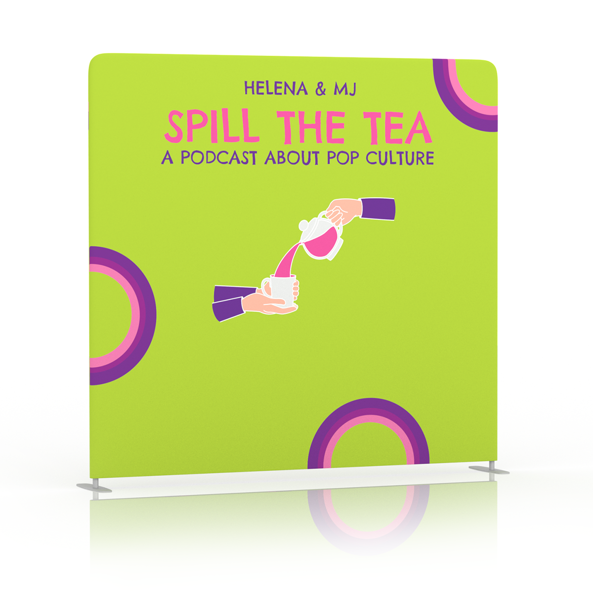 Spill The Tea Podcast Backdrop