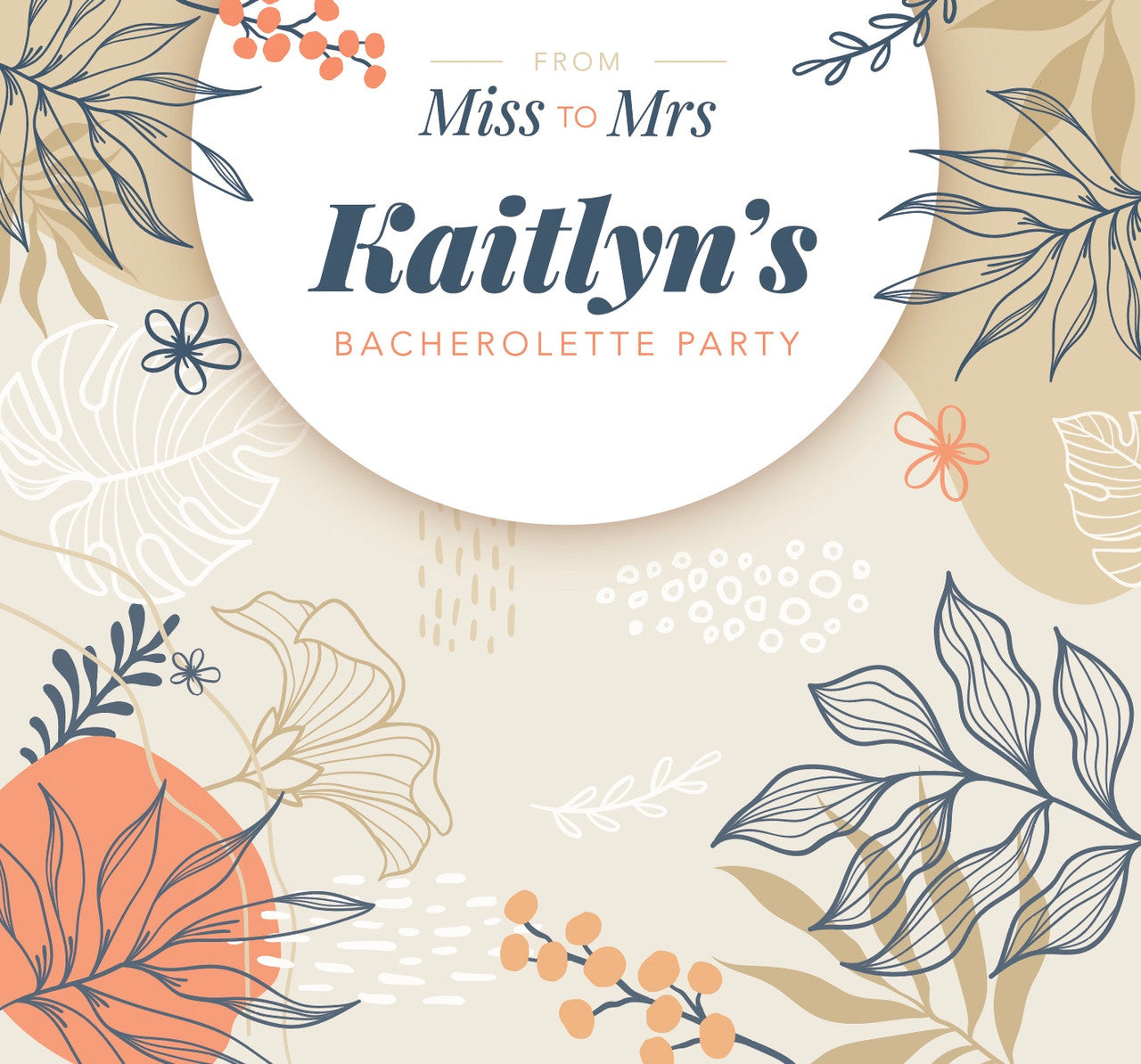 Miss to Mrs. Bachelorette Party Backdrop