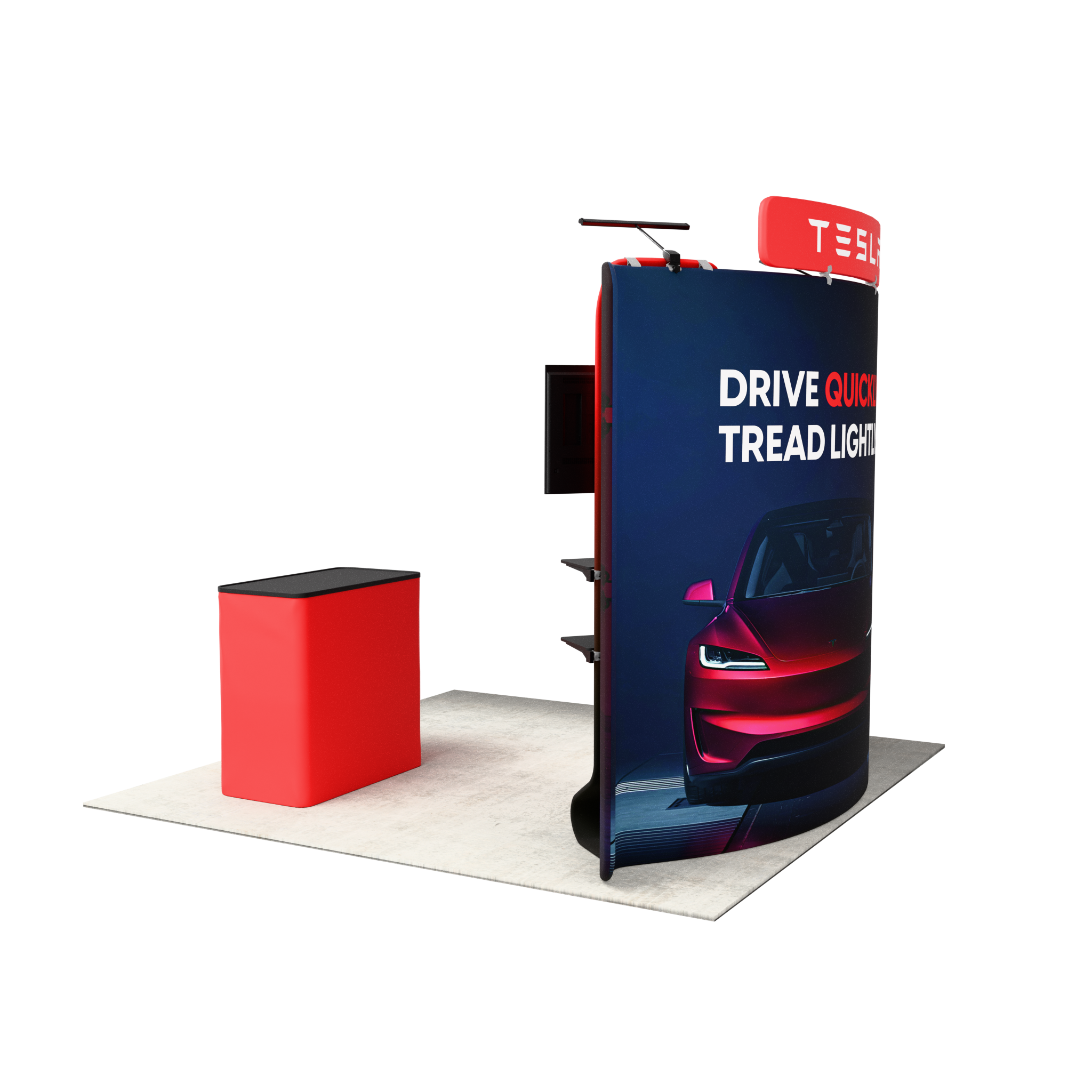10ft QuickZip™ MAX Curved Double-Sided Trade Show Display