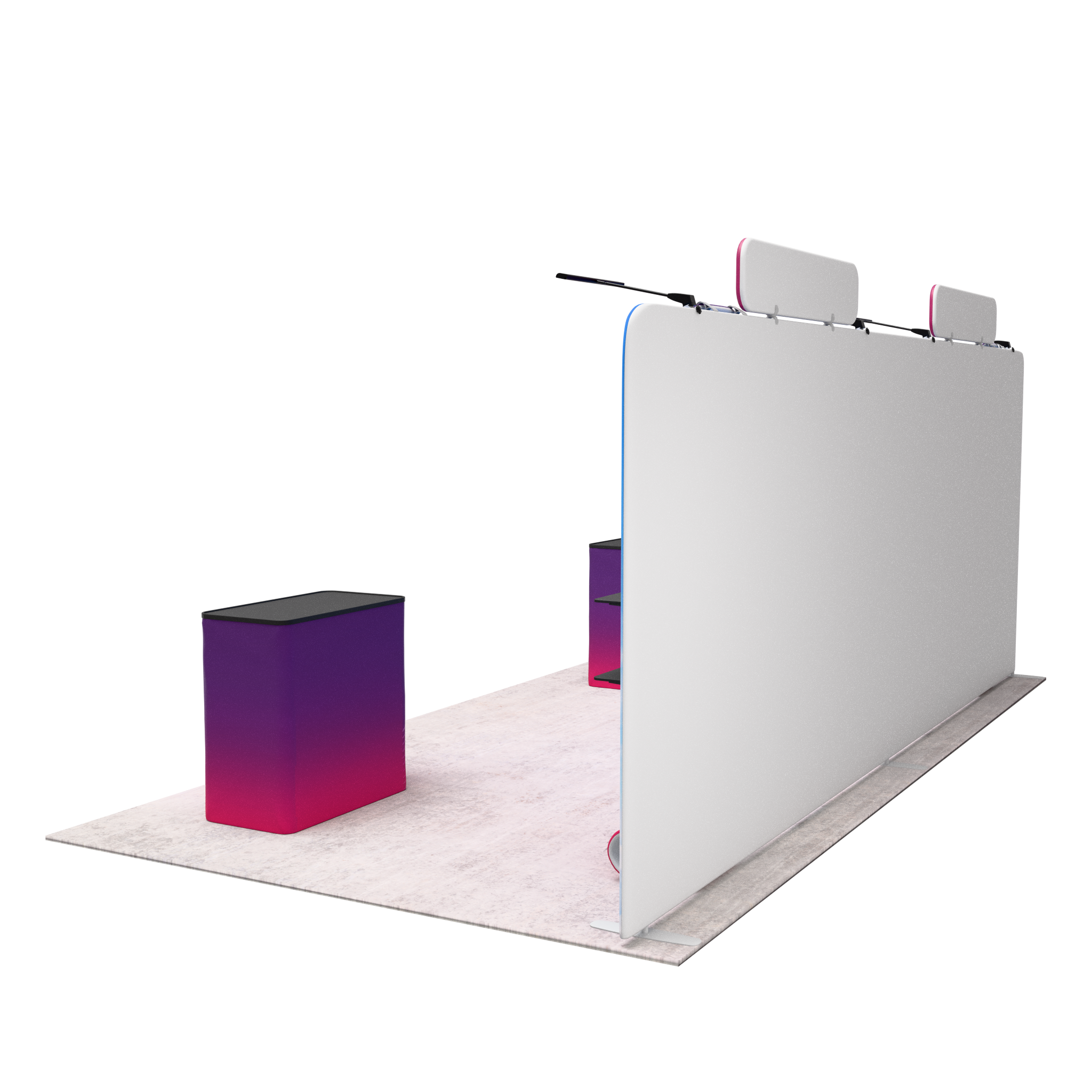 20ft QuickZip™ - Mega Max Single-Sided Display with 4 Lights