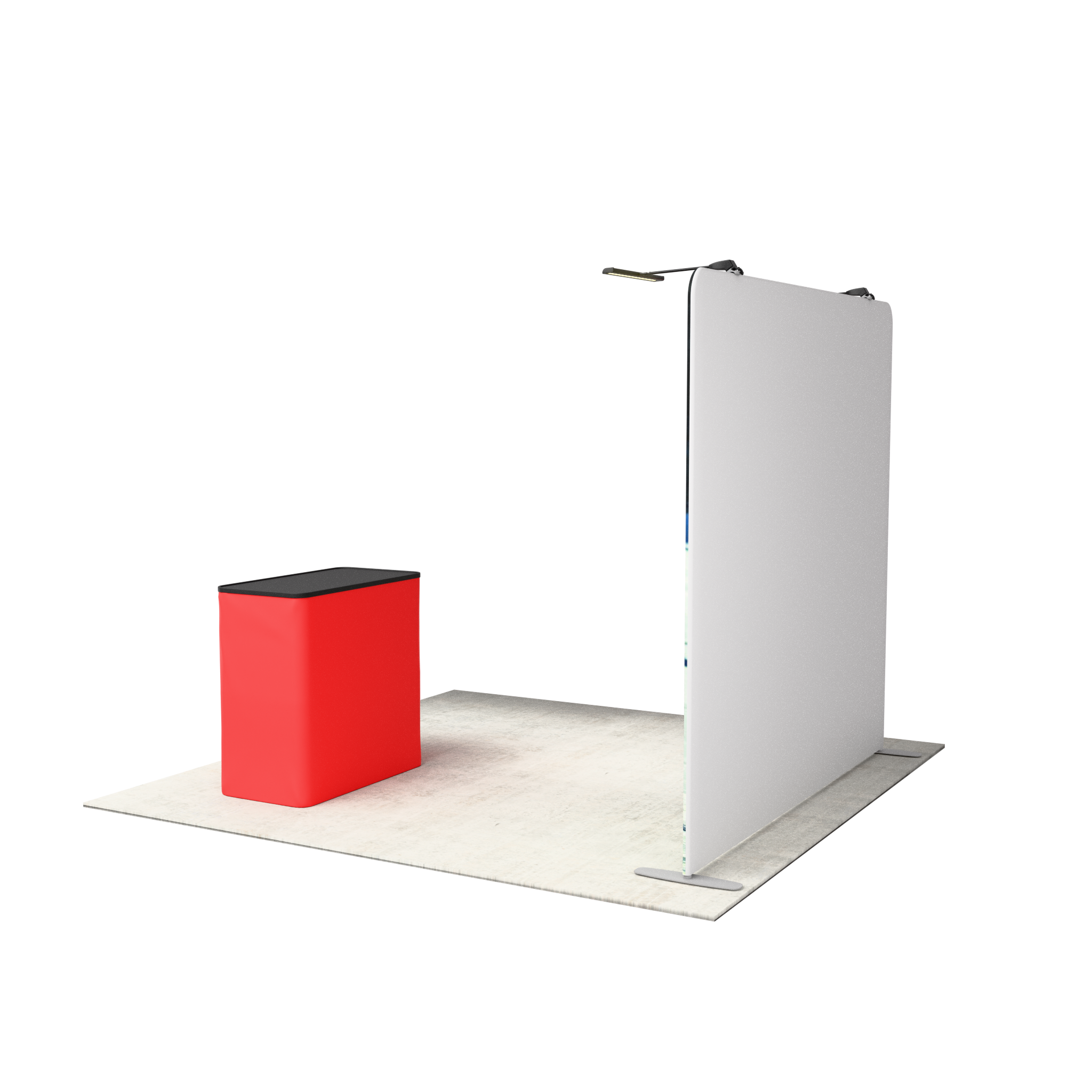 8ft QuickZip™ - Straight Single-Sided Display with Lights and Podium