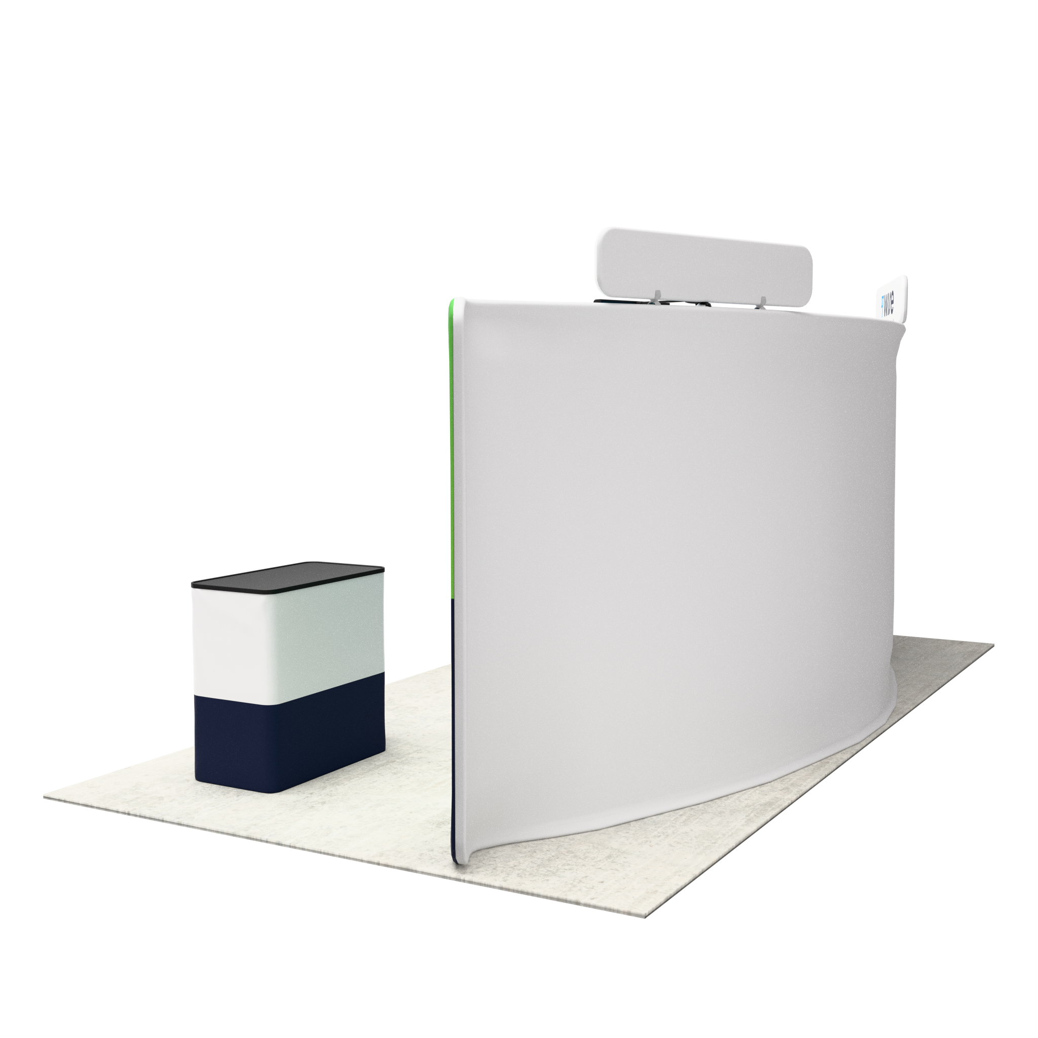 20ft QuickZip™ - Curved Single-Sided Display with 2 Headers