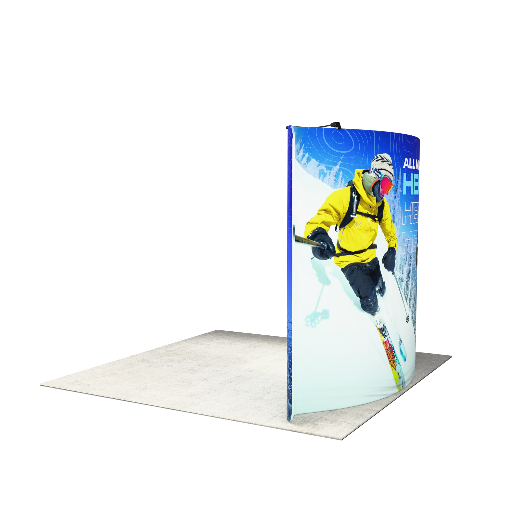 10ft QuickZip™ - Curved Double-Sided Display with Lights