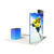 10ft QuickZip™ - Curved Double-Sided Display with Lights, Podium, and Header