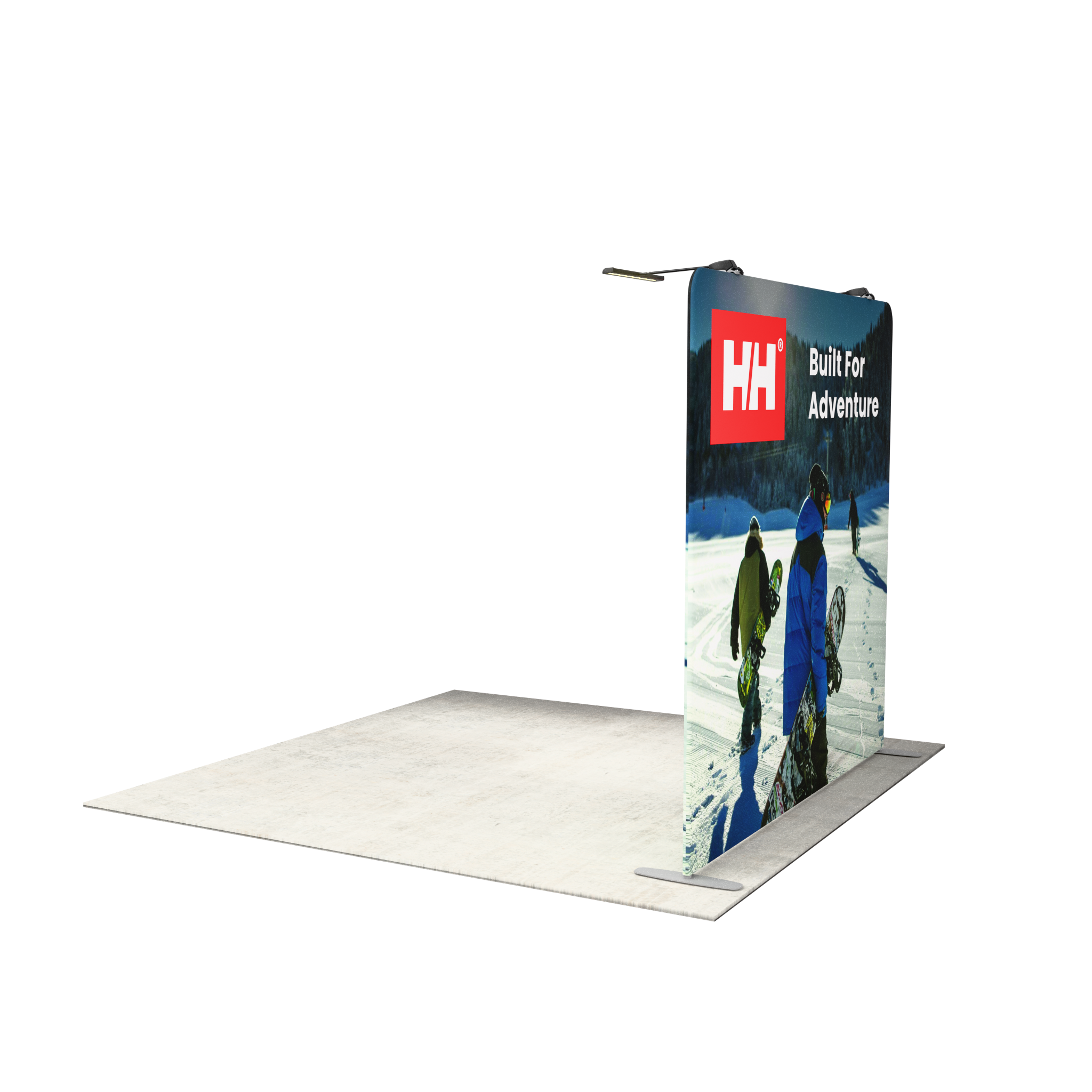 8ft QuickZip™ - Straight Double-Sided Display with Lights