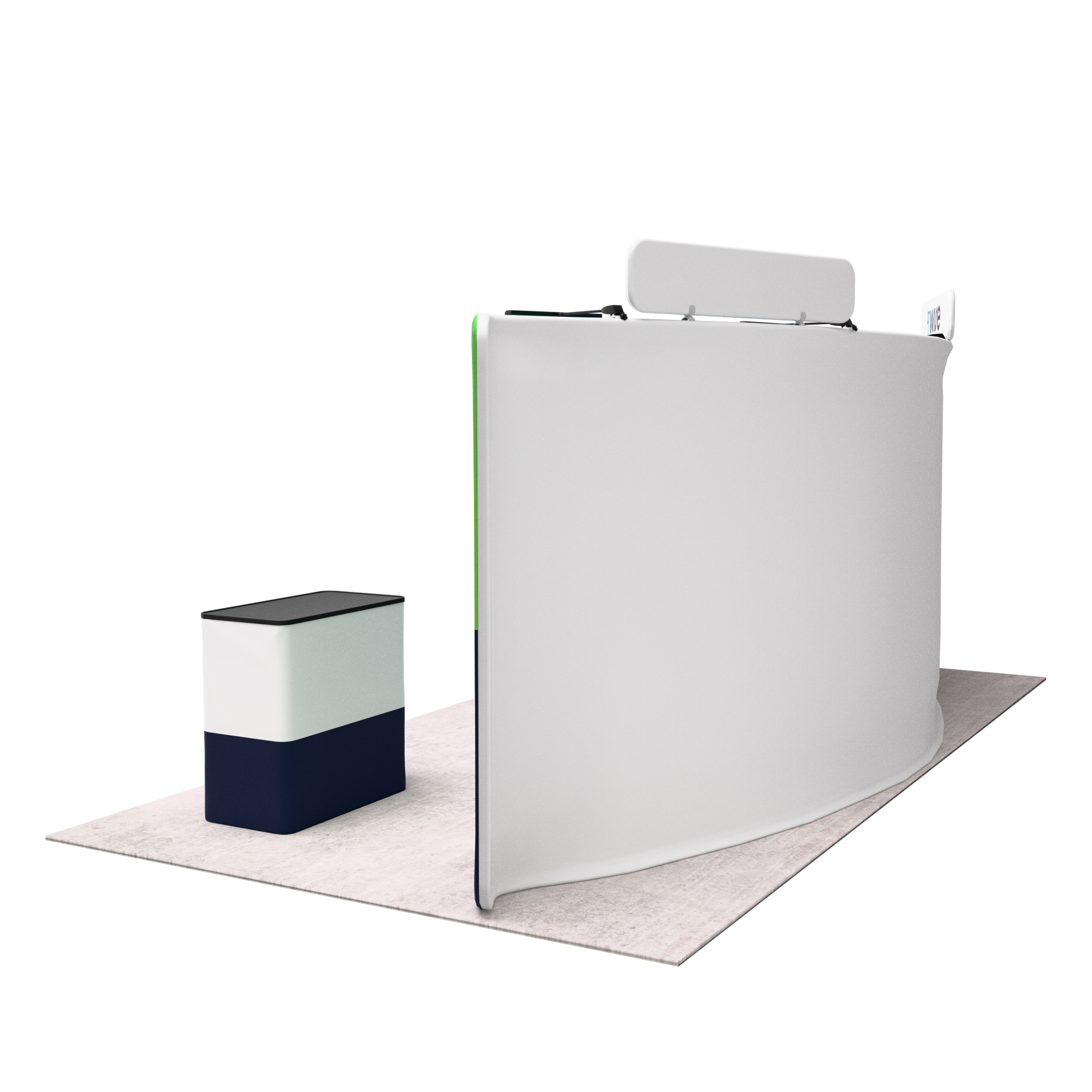 20ft QuickZip™ - Curved Single-Sided Display with 4 Lights and 2 Headers