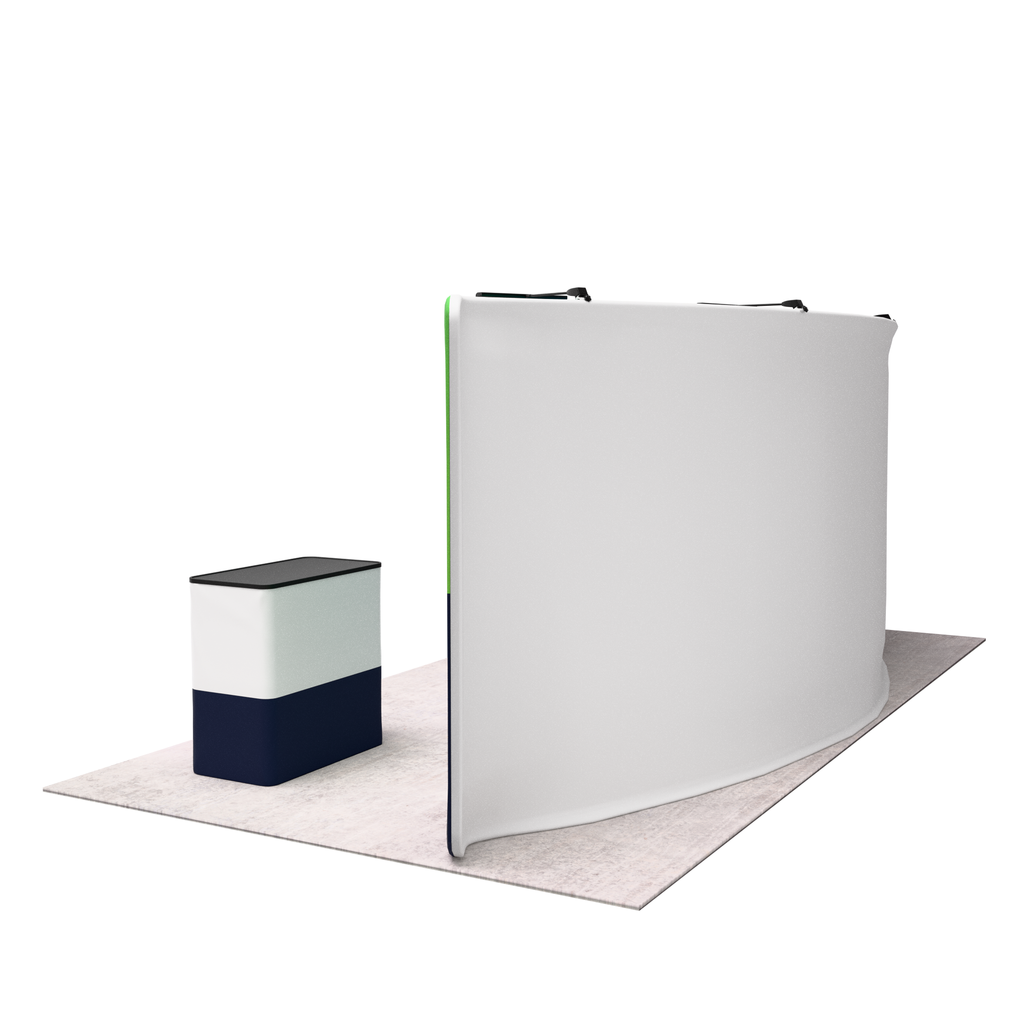 20ft QuickZip™ - Curved Single-Sided Display with 4 Lights