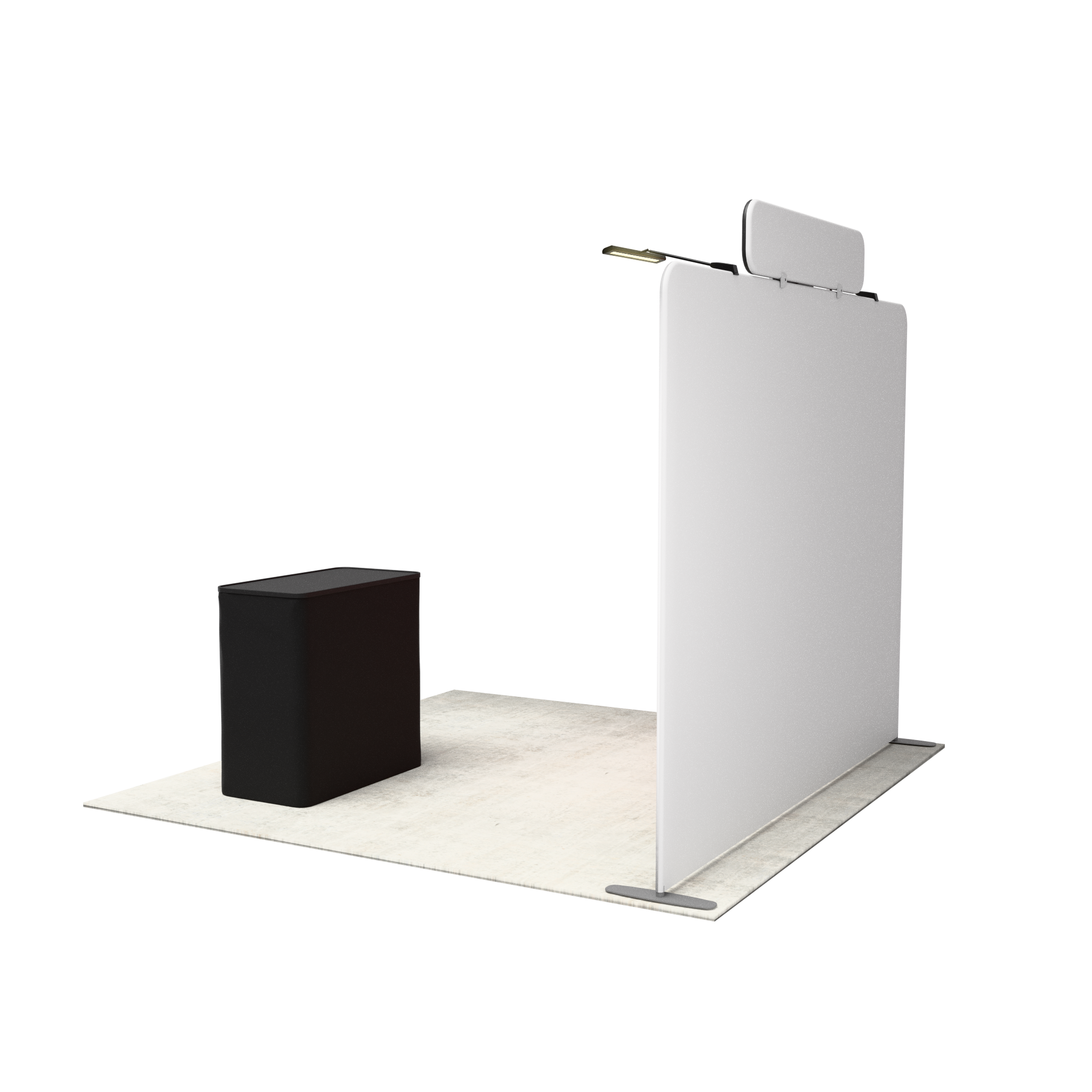 10ft QuickZip™ - Straight Single-Sided with Lights, Podium, and Header