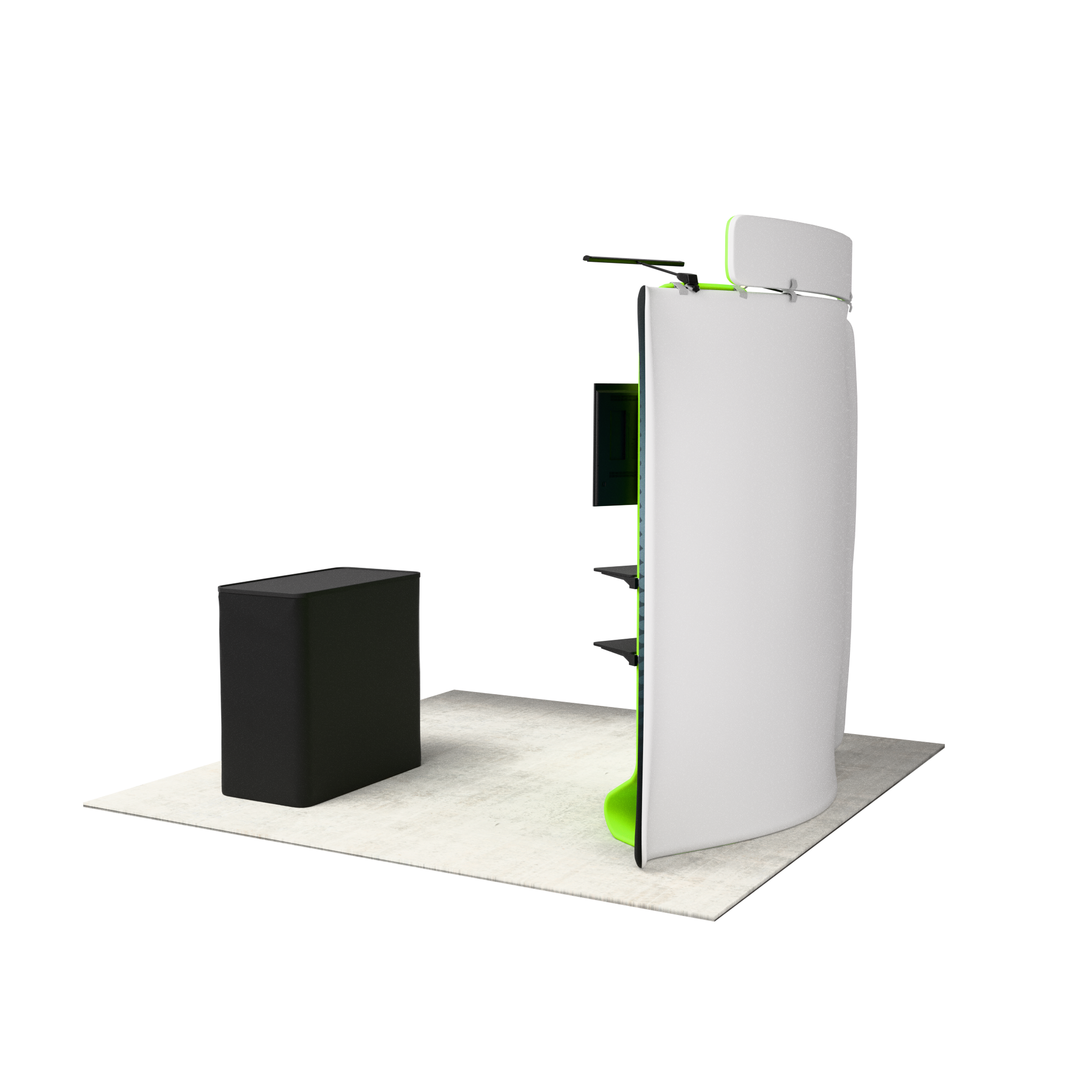 8ft QuickZip™ MAX Curved Single-Sided Trade Show Display