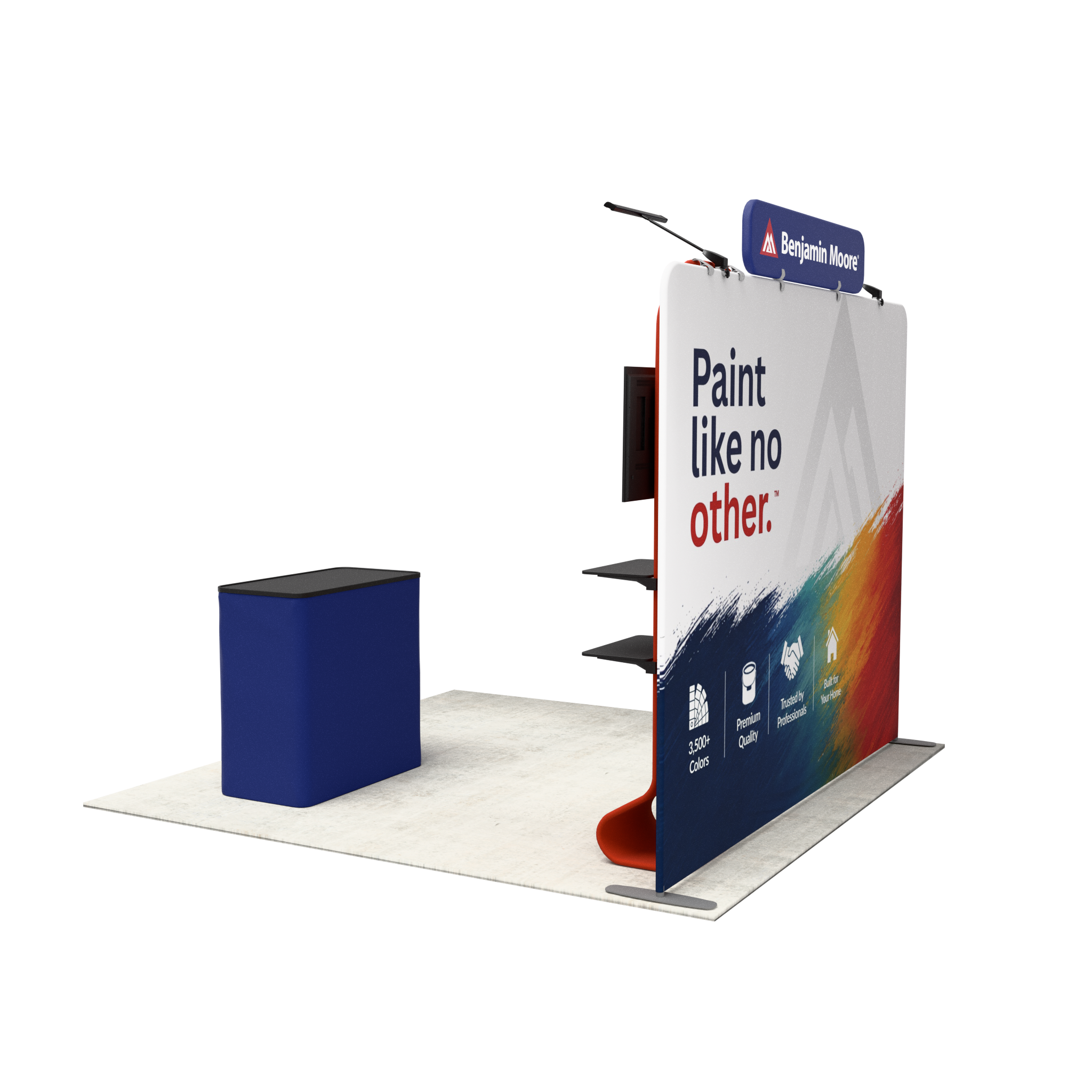 10ft QuickZip™ MAX Straight Double-Sided Trade Show Display