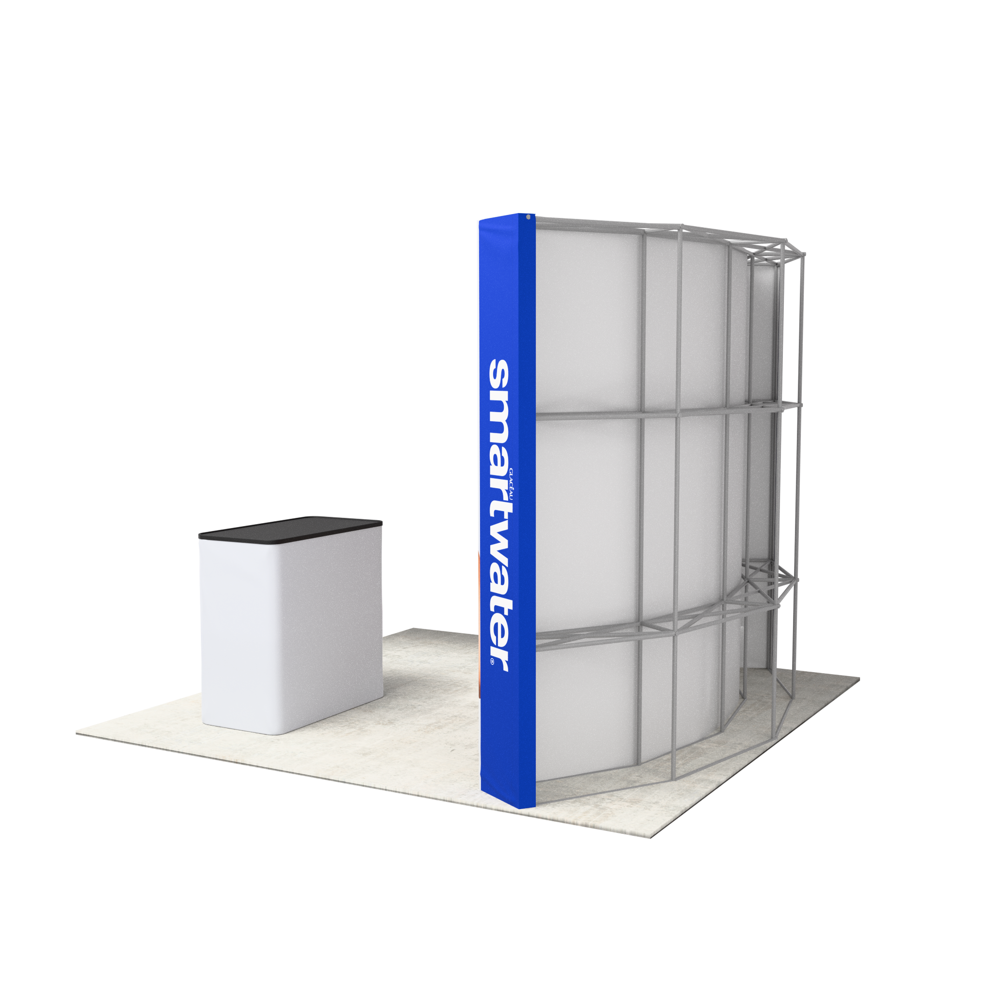 10ft Perfect-Pop™ - Curved Display with Podium