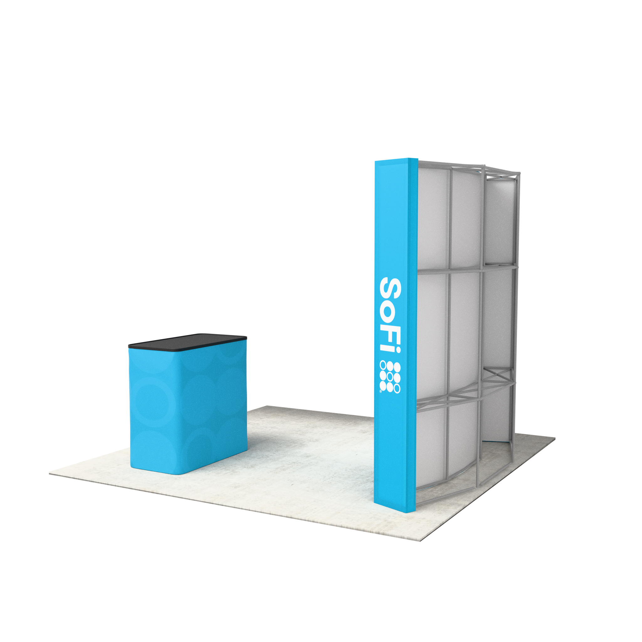 8ft Perfect-Pop™ - Curved Display with Podium