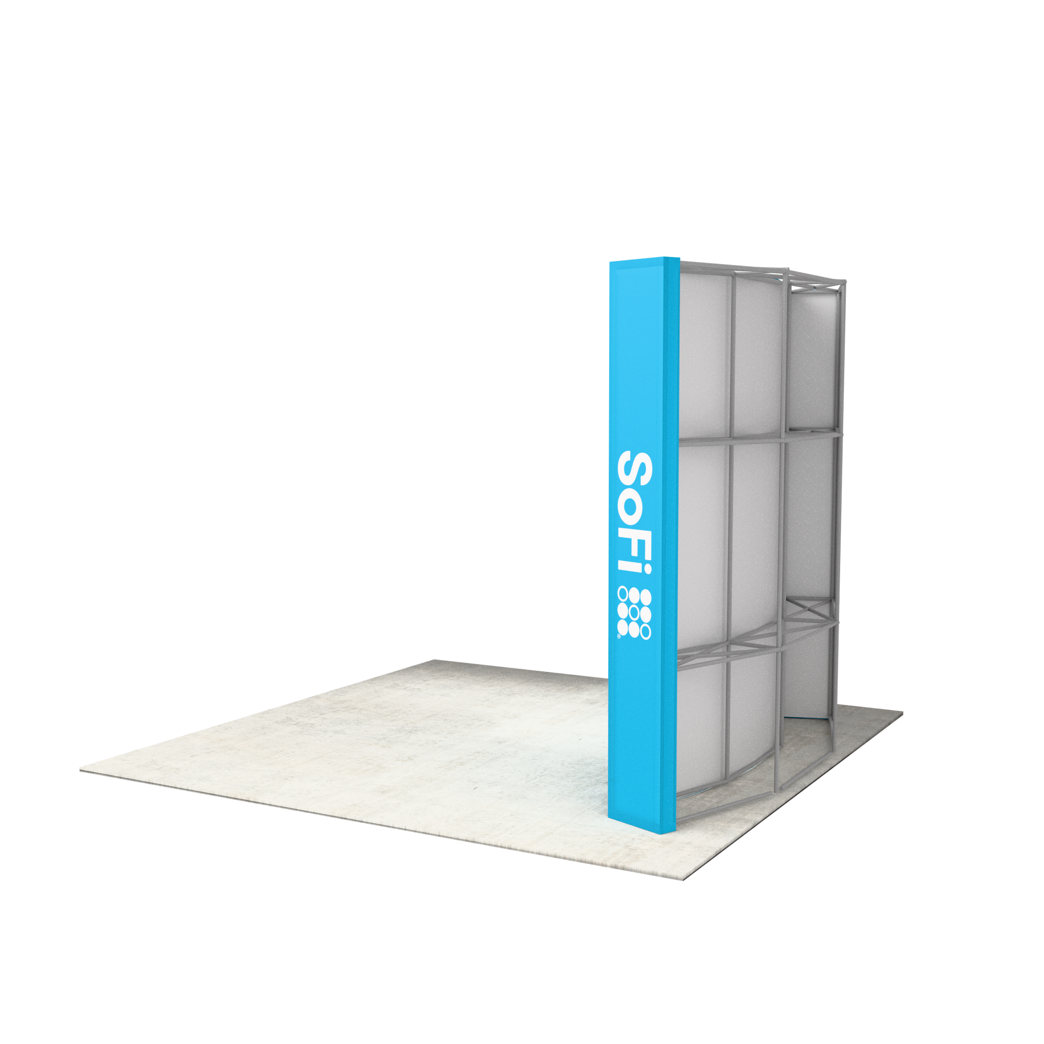 8ft Perfect-Pop™ - Curved Trade Show Display