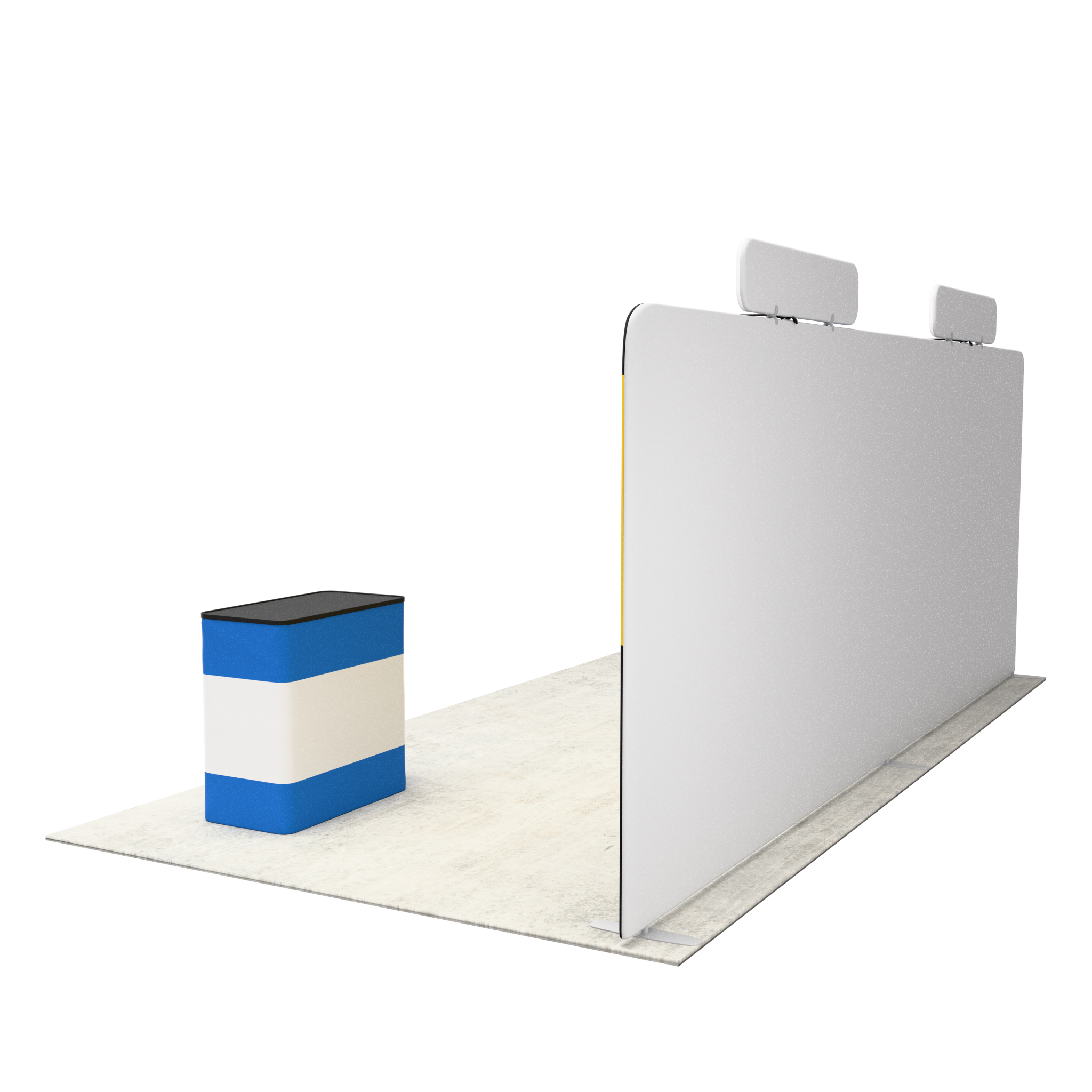 20ft QuickZip™ - Straight Single-Sided Display with 2 Headers