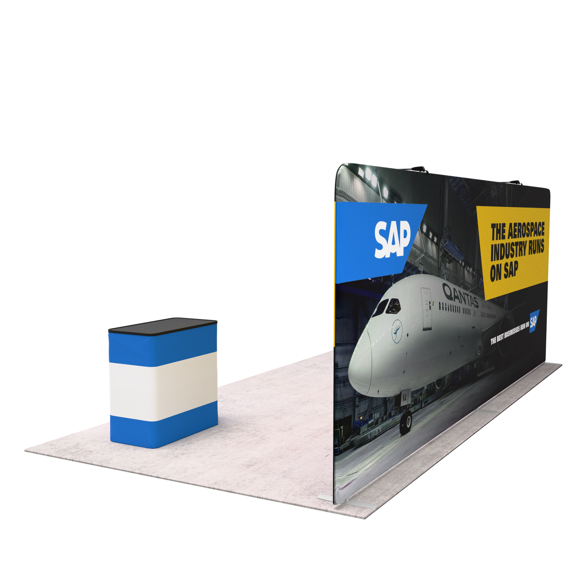 20ft QuickZip™ - Straight Double-Sided Trade Show Display
