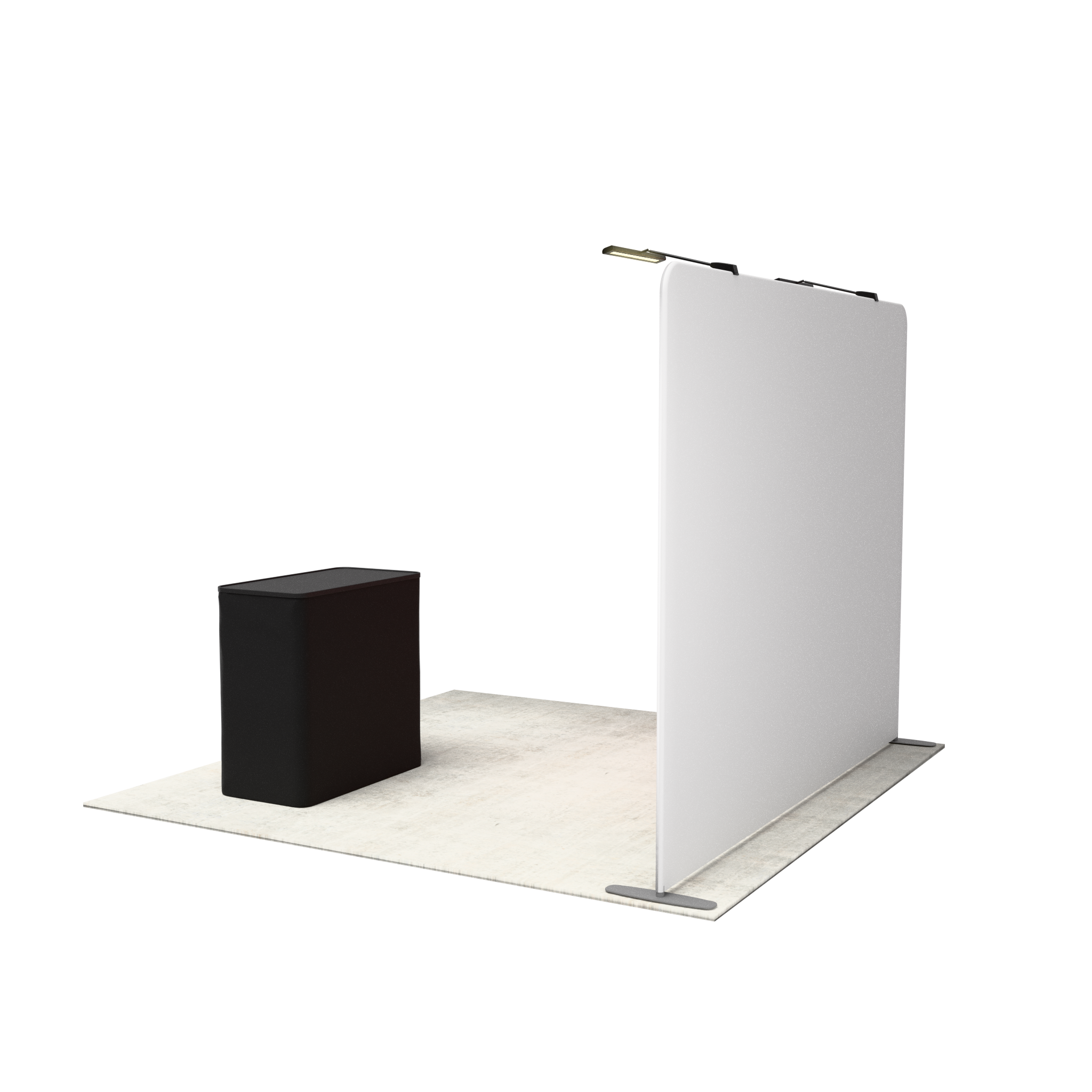 10ft QuickZip™ - Straight Single-Sided with Lights and Podium