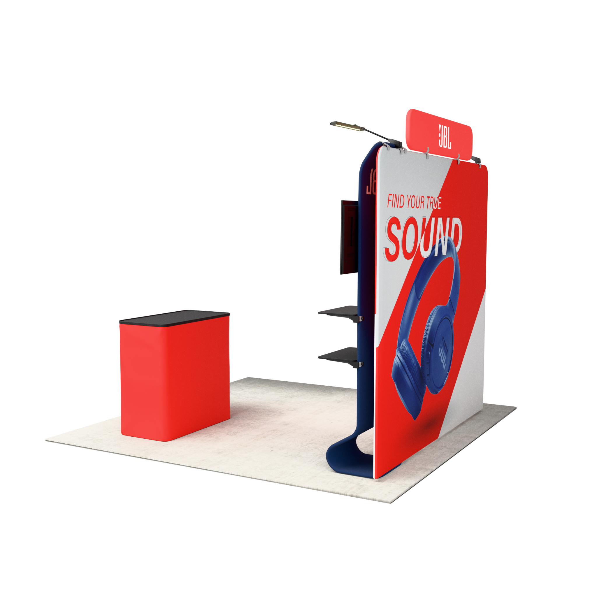8ft QuickZip™ MAX Straight Double-Sided Trade Show Display