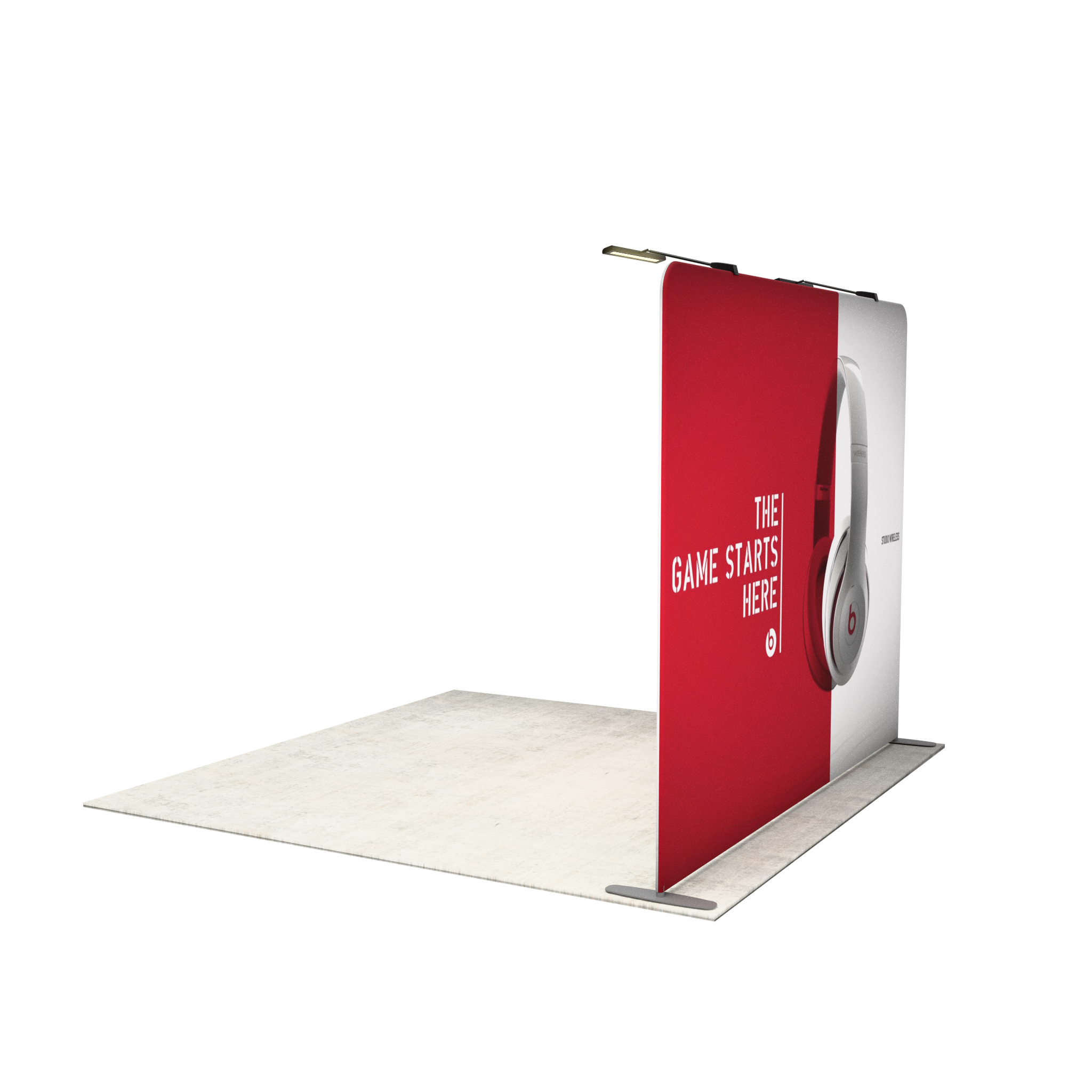10ft QuickZip™ - Straight Double-Sided Display with Lights