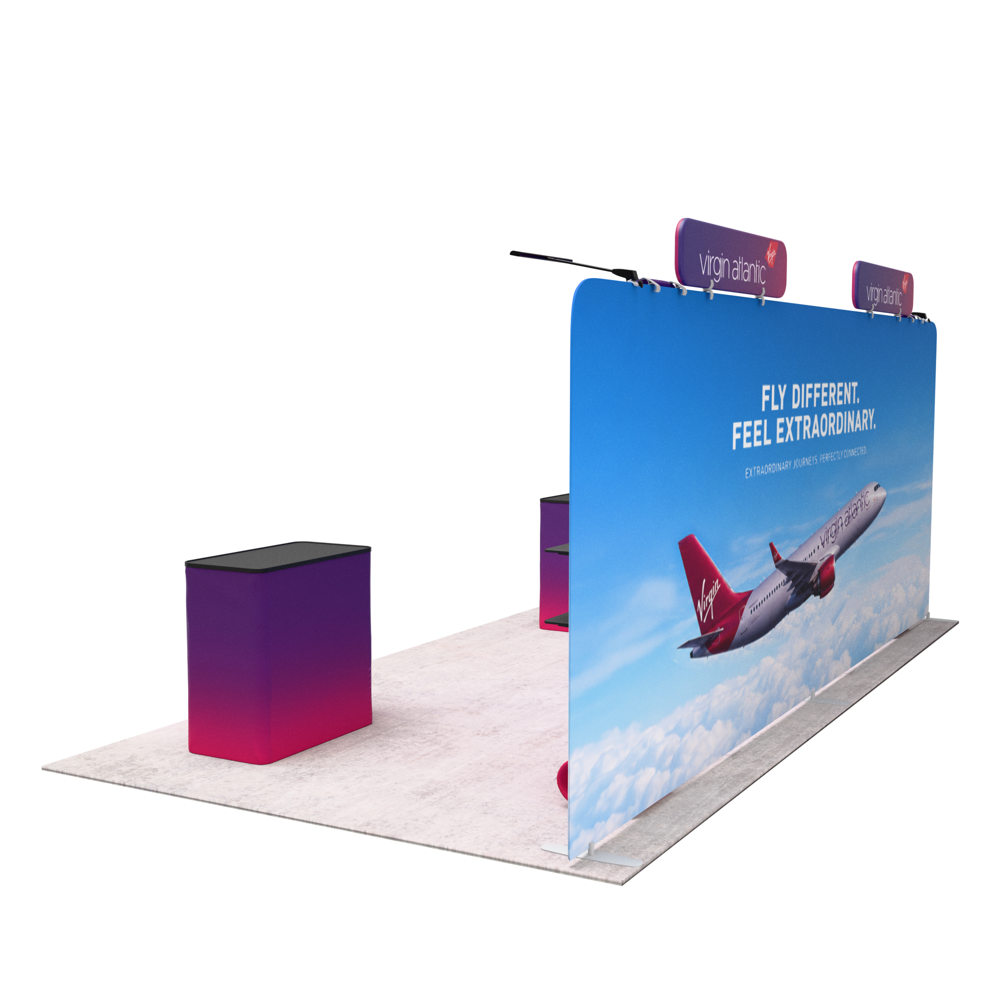 20ft QuickZip™ - Mega Max Double-Sided Trade Show Display