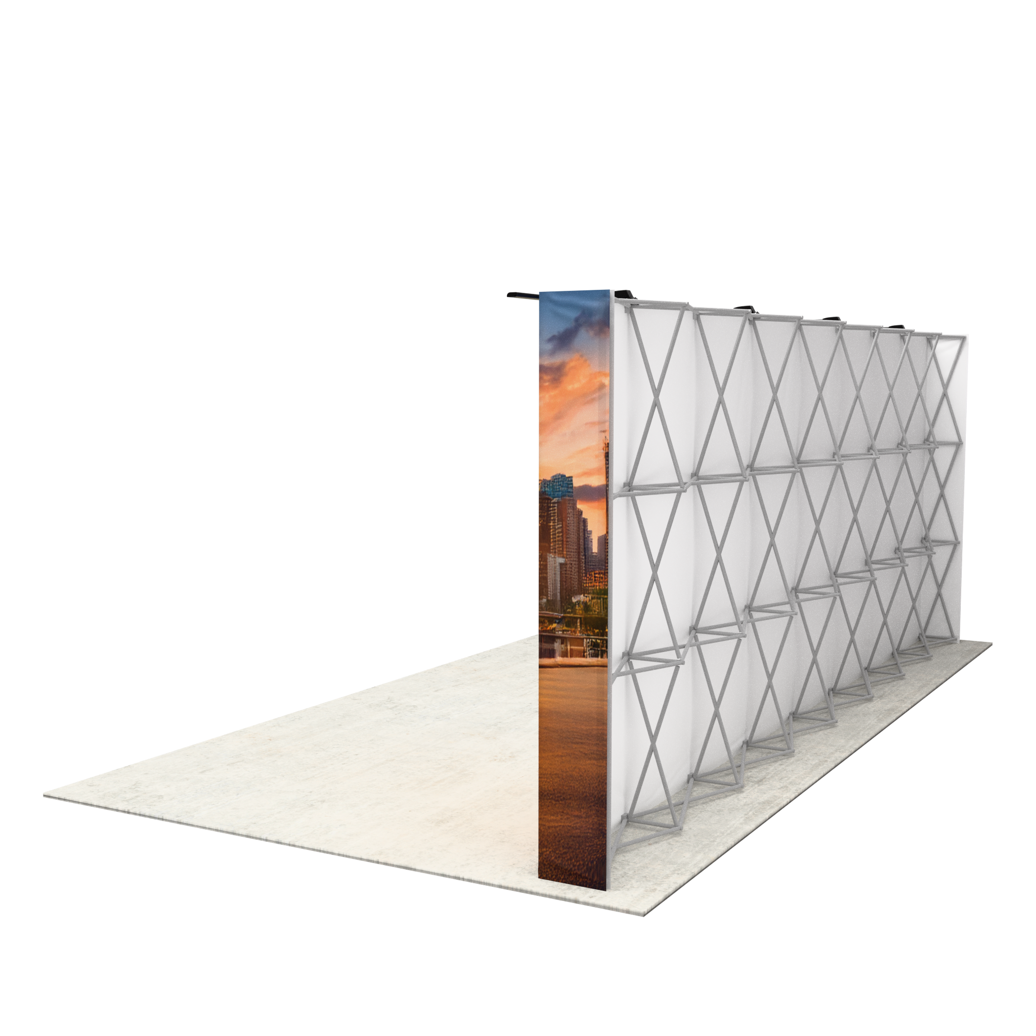 20ft Perfect-Pop™ - Straight Display with 4 Lights