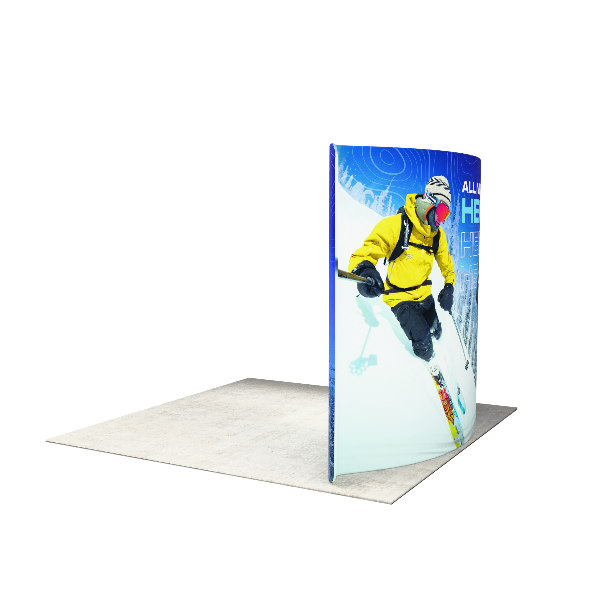 10ft QuickZip™ - Curved Double-Sided Trade Show Display